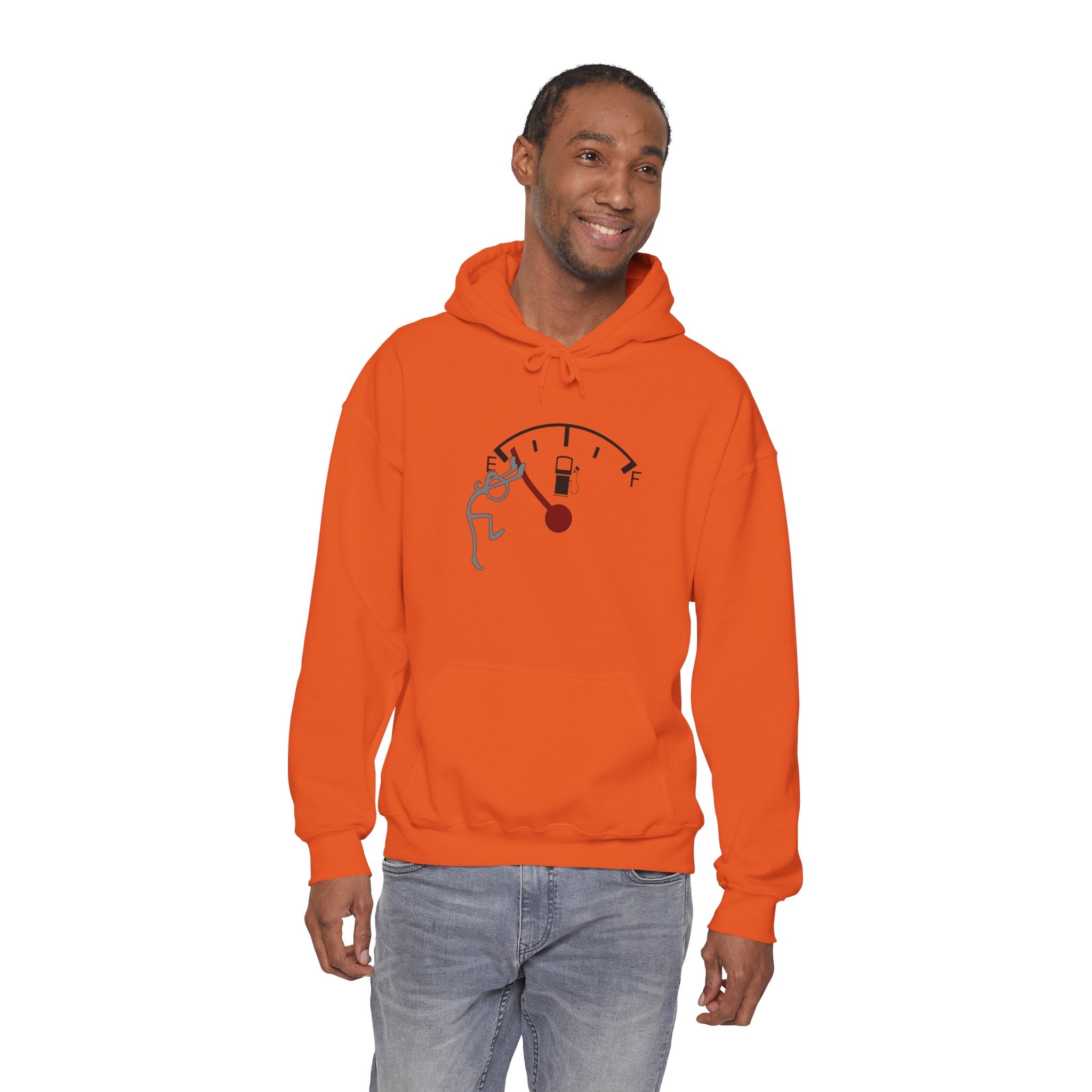 Fuel Gauge Graphic Hoodie, Unisex Sweatshirt for Gamers, Cozy Gift for Tech Lovers, Perfect for Casual Wear, Comfy Everyday Hoodie