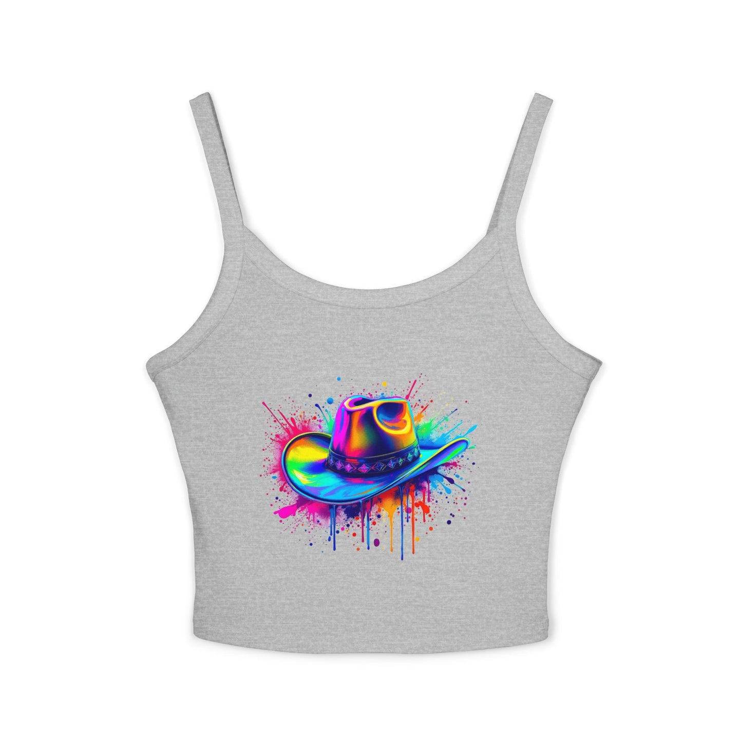 Colorful Cowboy Hat Spaghetti Strap Tank Top