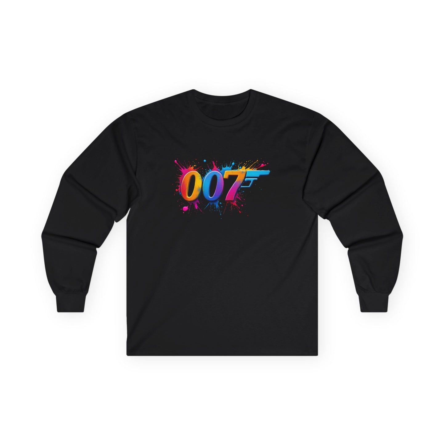 Colorful 007 Long Sleeve Tee - Stylish Unisex Cotton Shirt for Fans