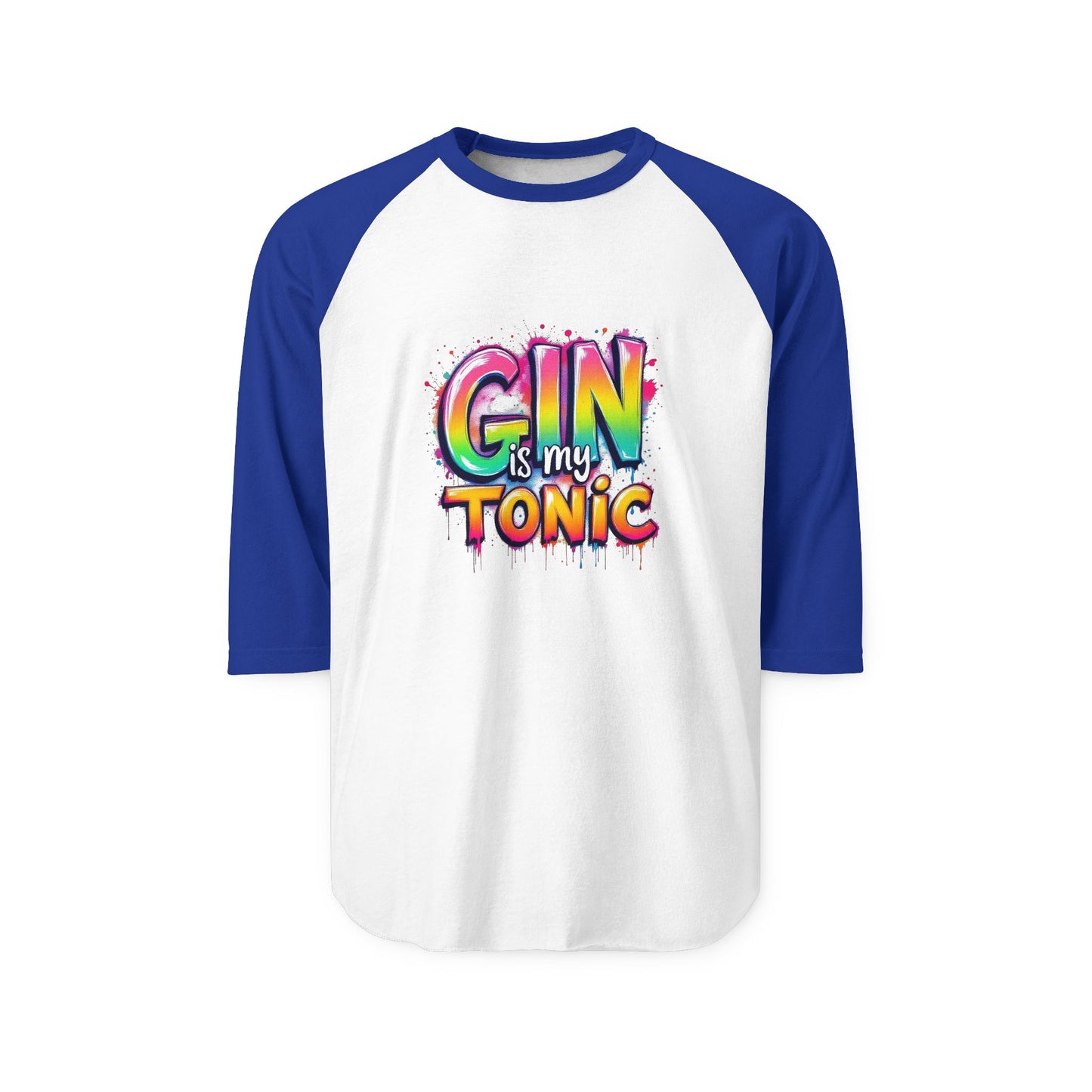 Colorful Paw Print Unisex Raglan Shirt - Animal Lover Tee