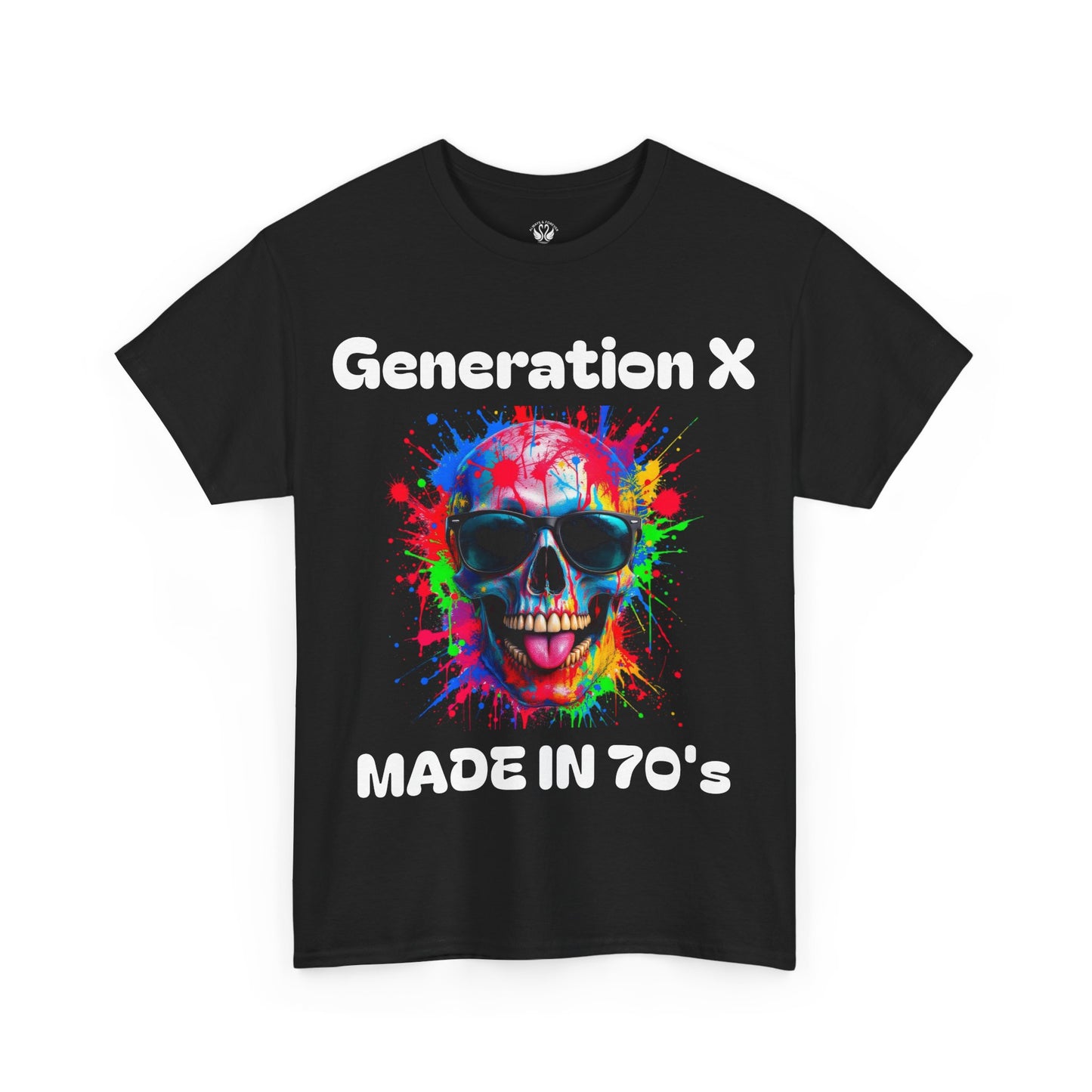 Vibrant Skull Graphic Unisex Heavy Cotton Tee
