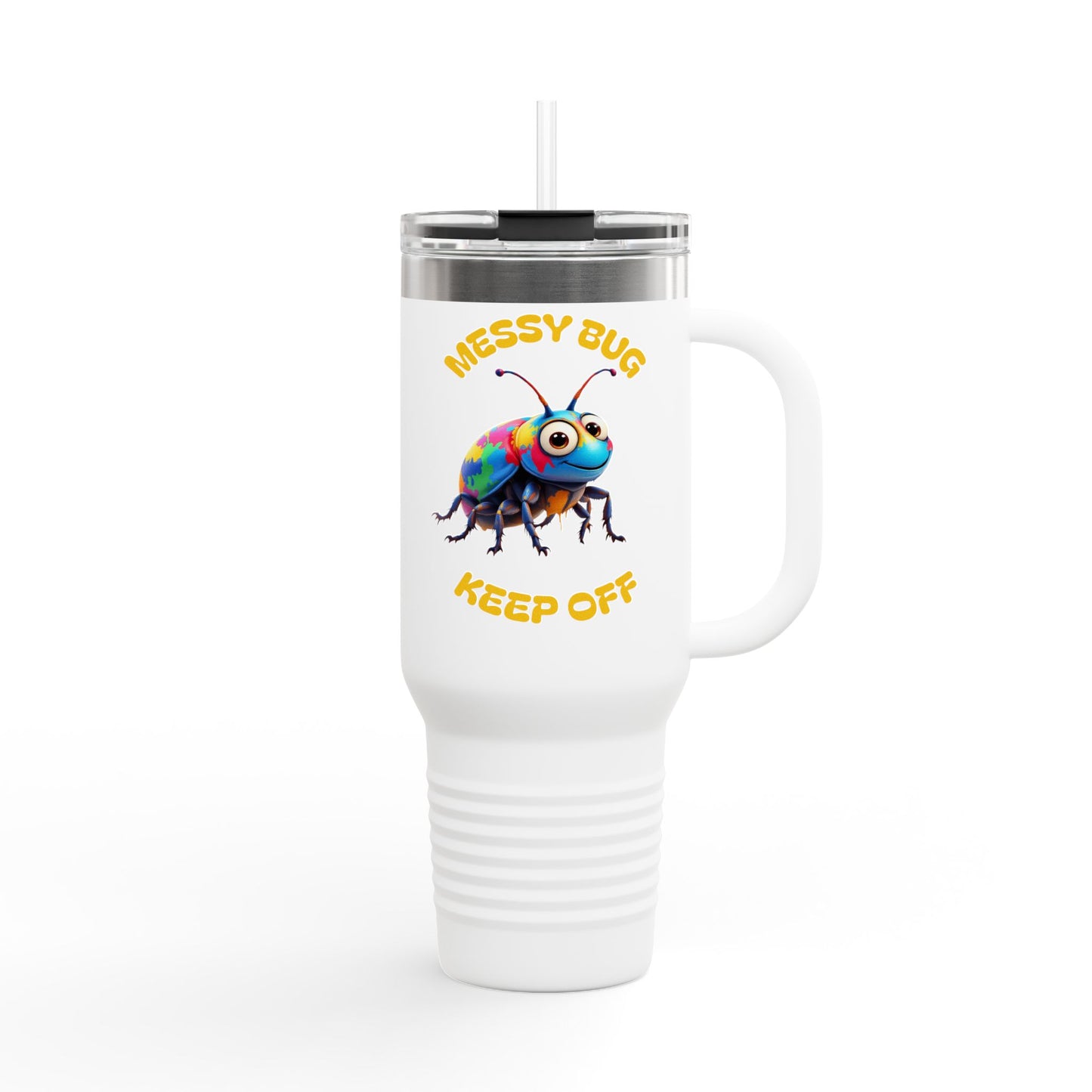 Colorful Messy Bug Insulated Travel Mug - 40oz