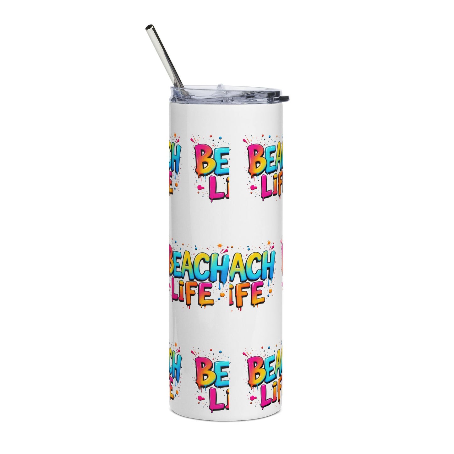Beach Life Stainless Steel Tumbler - 20oz Travel Mug