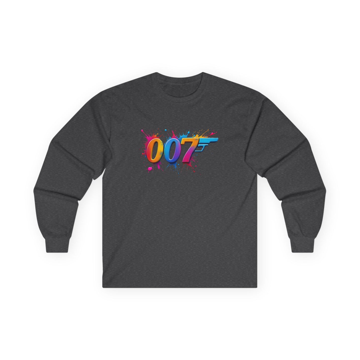 Colorful 007 Long Sleeve Tee - Stylish Unisex Cotton Shirt for Fans