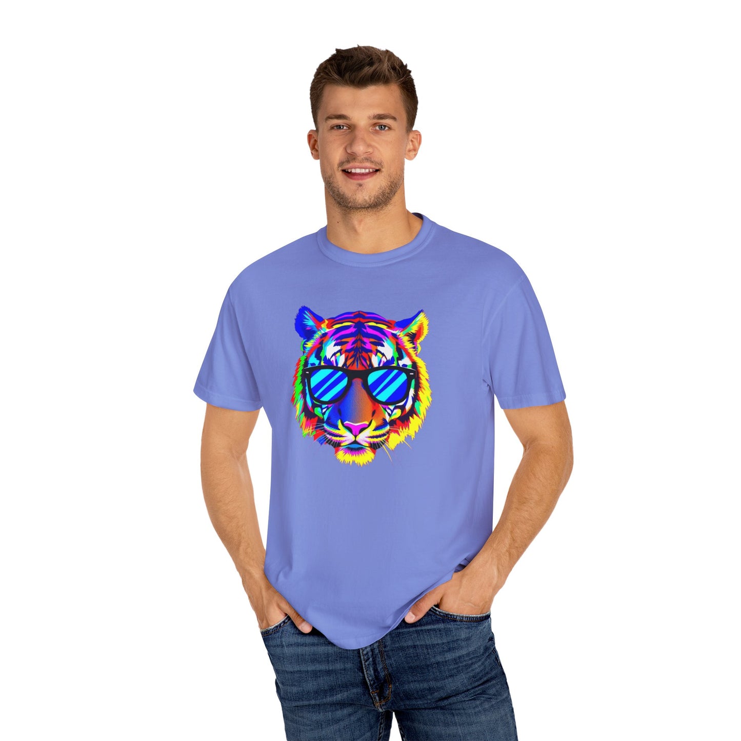 Vibrant Tiger Graphic T-Shirt - Unisex, Cool & Colorful Design
