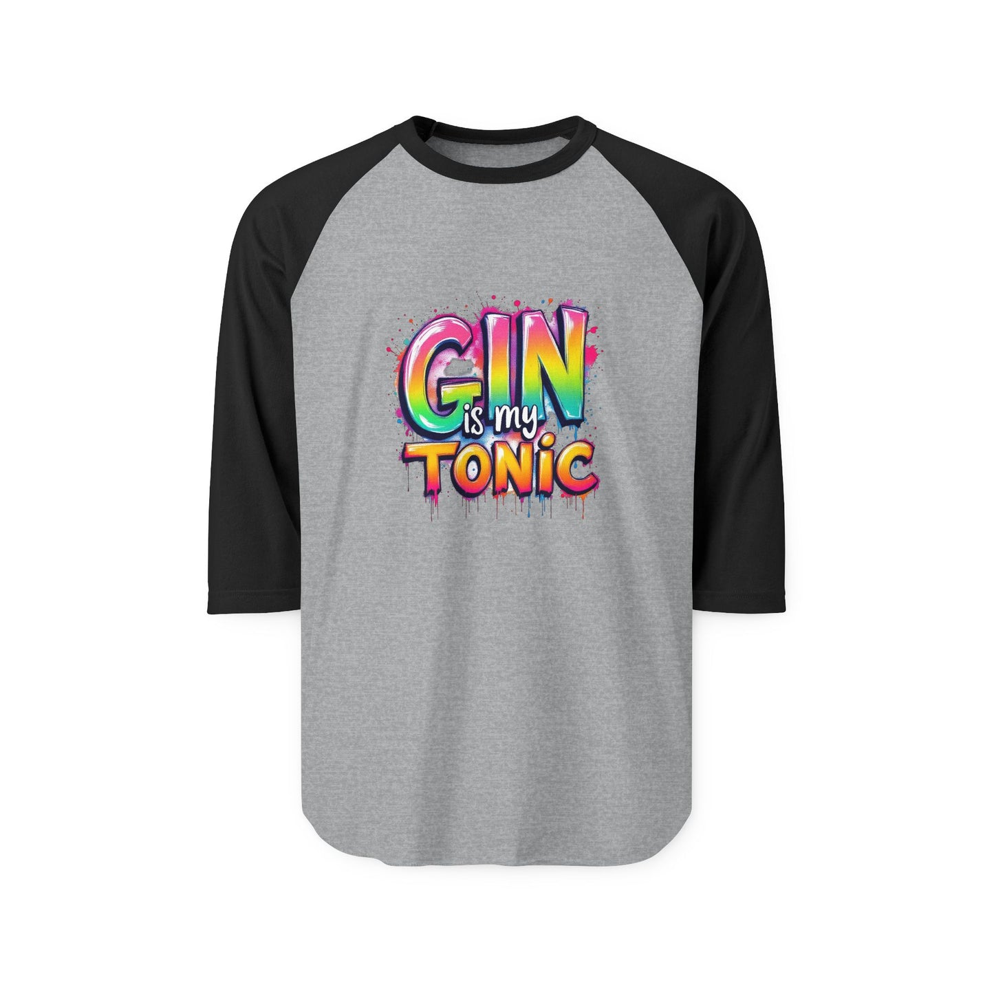 Colorful Paw Print Unisex Raglan Shirt - Animal Lover Tee