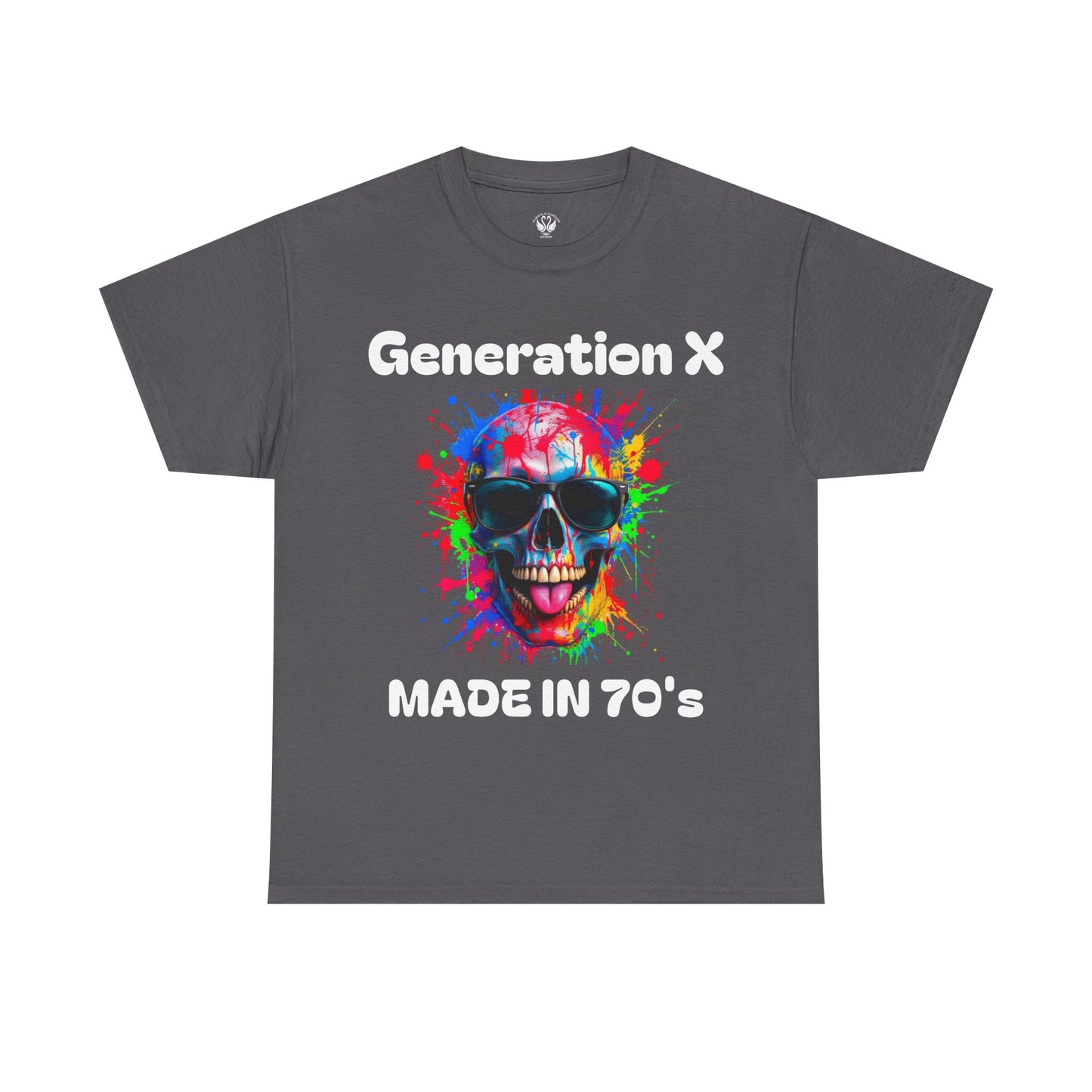 Vibrant Skull Graphic Unisex Heavy Cotton Tee
