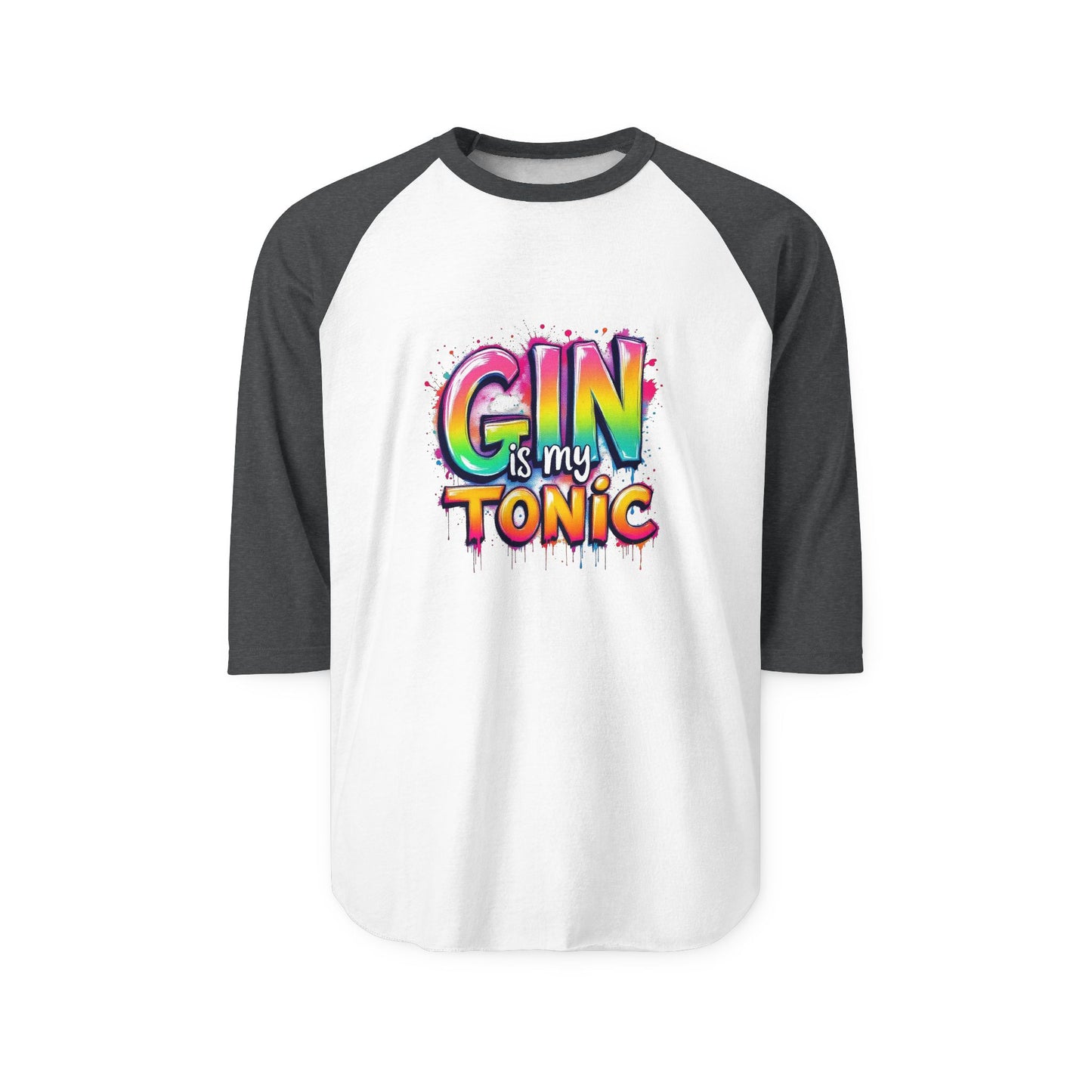 Colorful Paw Print Unisex Raglan Shirt - Animal Lover Tee
