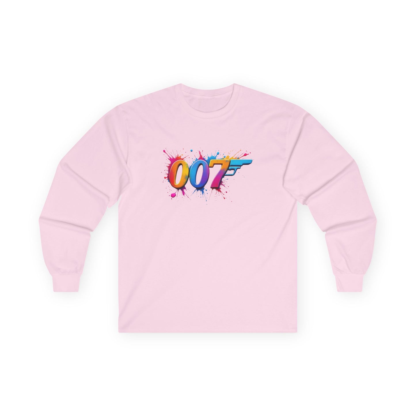 Colorful 007 Long Sleeve Tee - Stylish Unisex Cotton Shirt for Fans