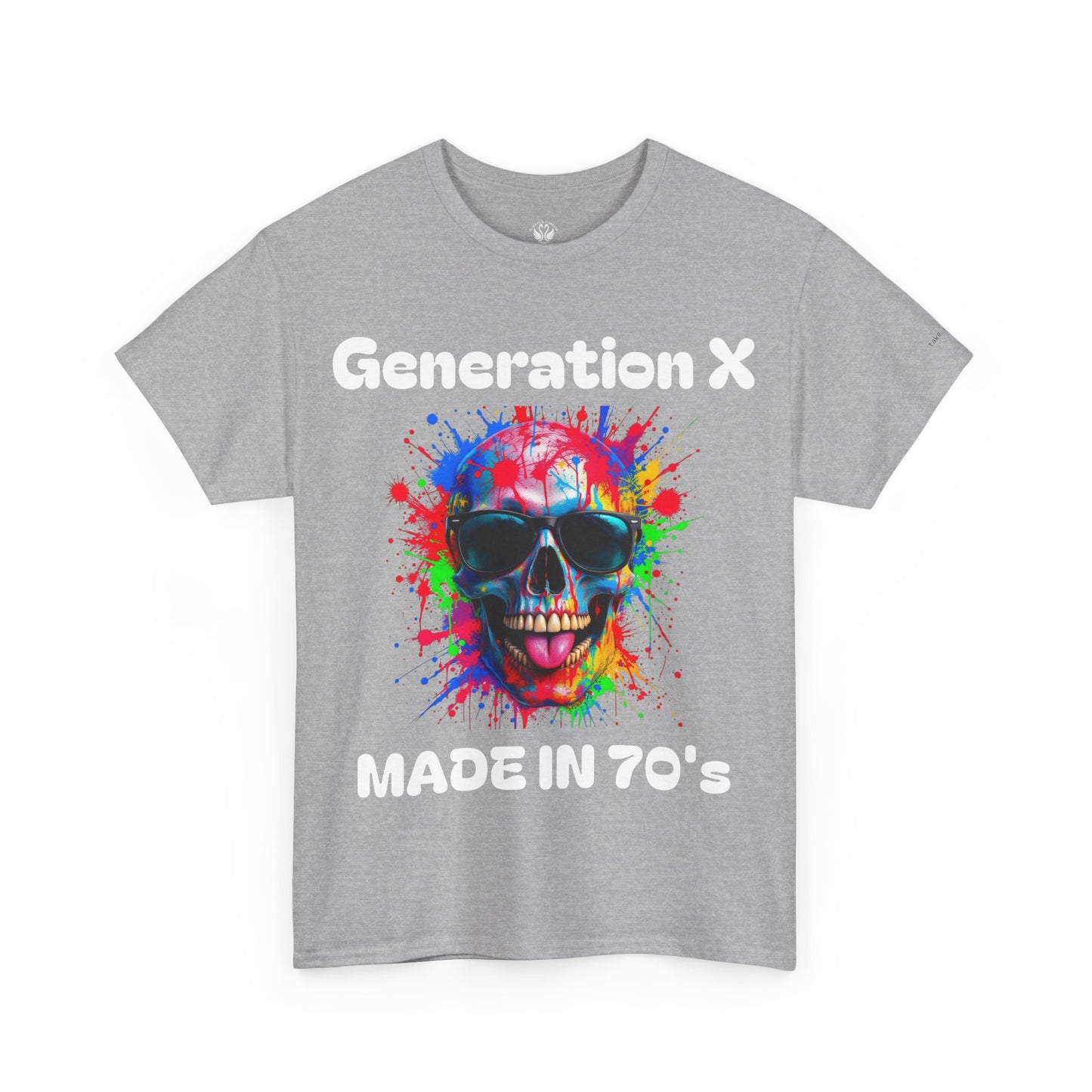 Vibrant Skull Graphic Unisex Heavy Cotton Tee