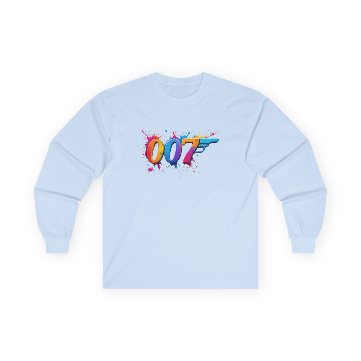 Colorful 007 Long Sleeve Tee - Stylish Unisex Cotton Shirt for Fans