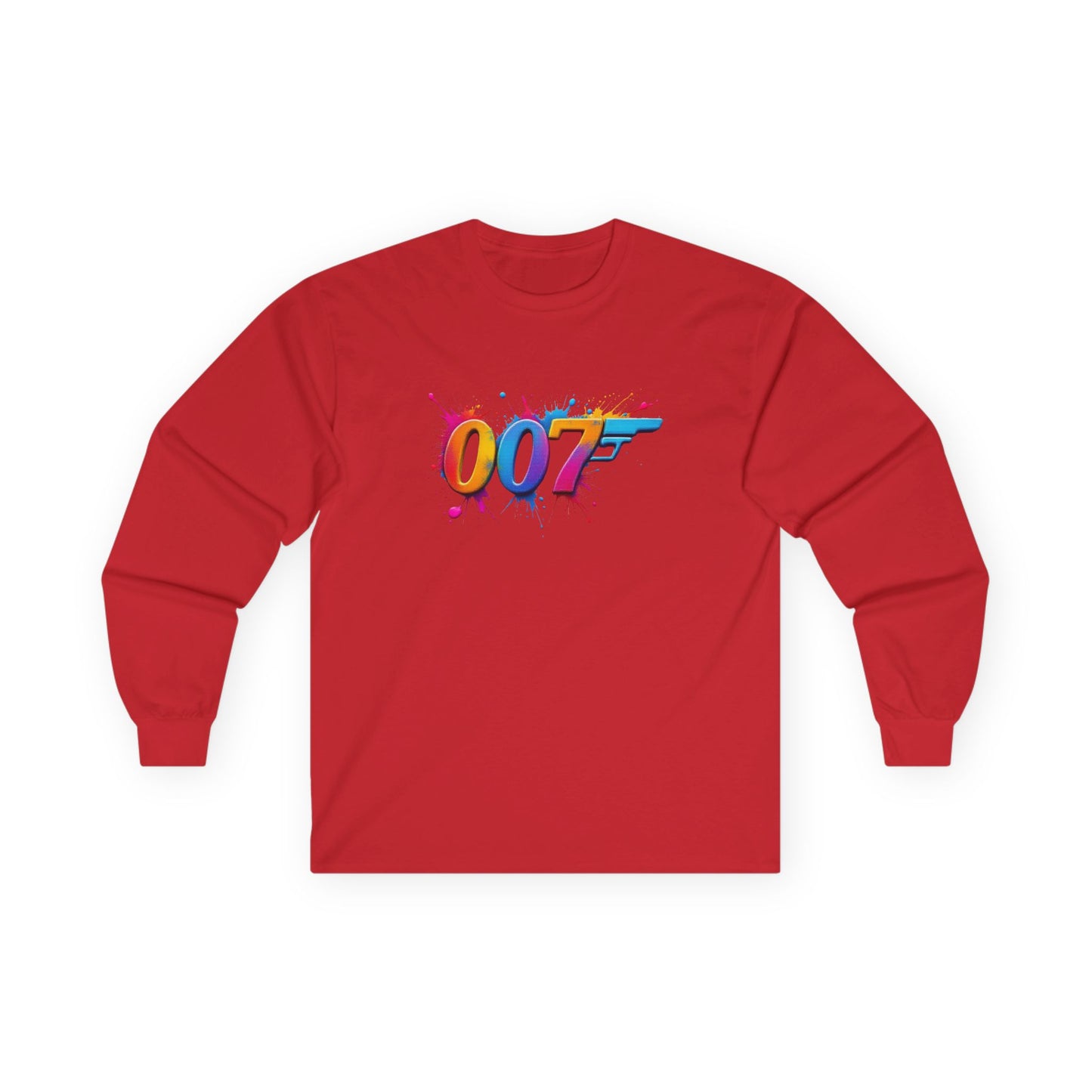 Colorful 007 Long Sleeve Tee - Stylish Unisex Cotton Shirt for Fans