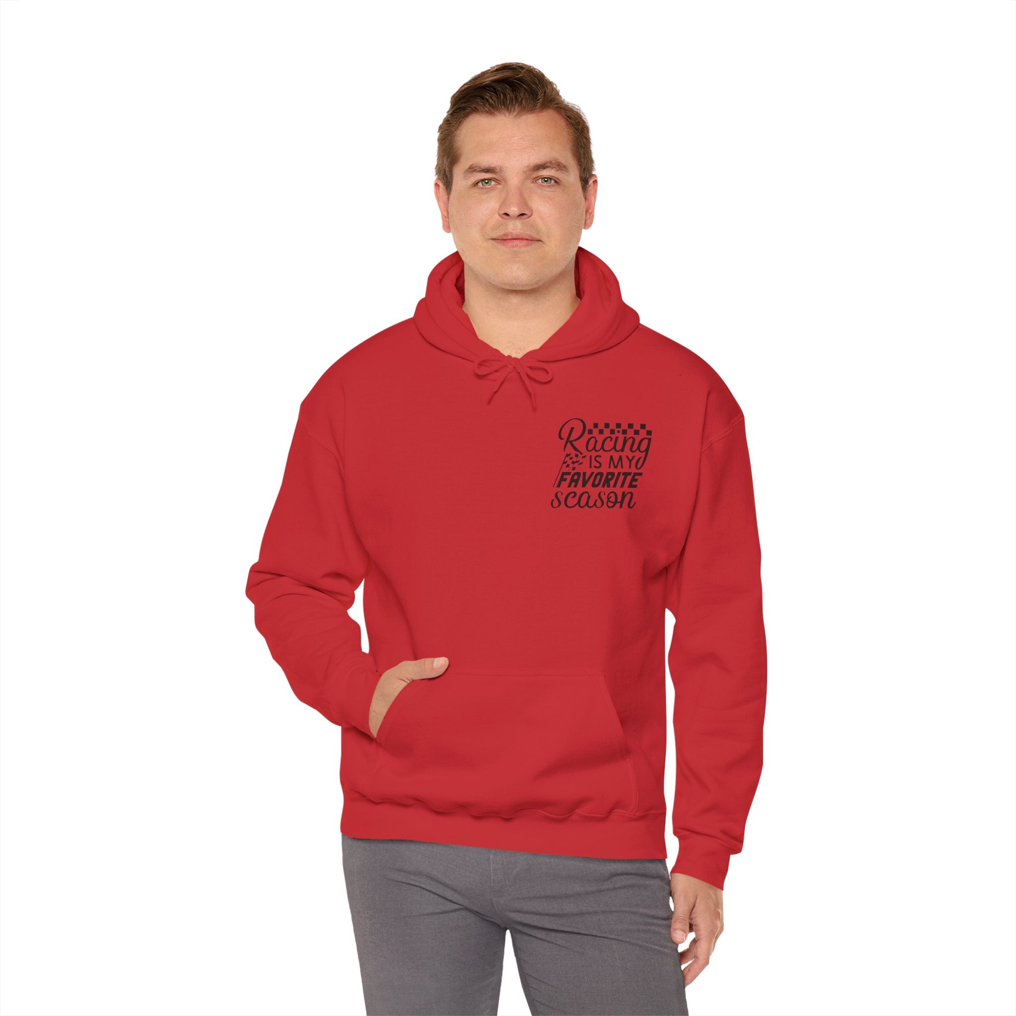 Racing-Themed Hooded Sweatshirt, Ideal for Race Fans, Comfortable, Casual Wear, Great Gift for Motorsports Enthusiasts, Unisex Design