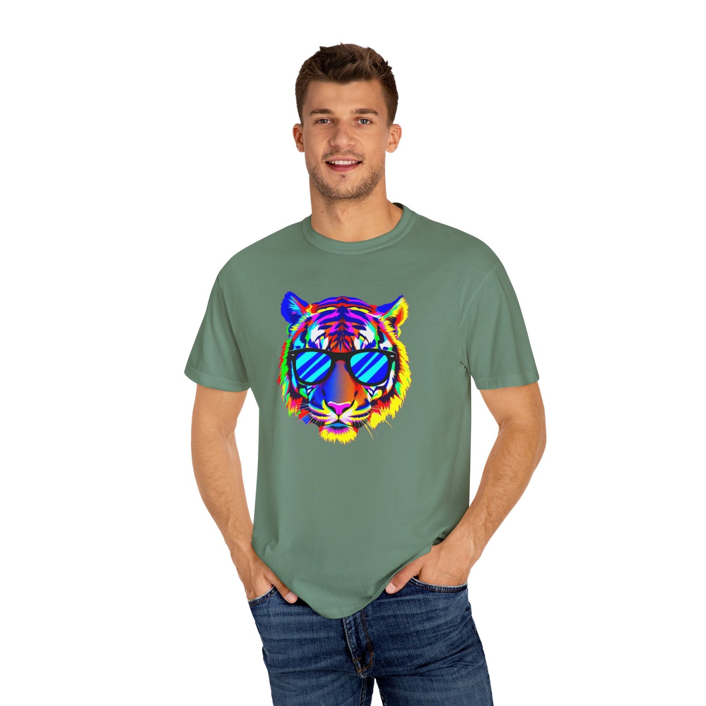Vibrant Tiger Graphic T-Shirt - Unisex, Cool & Colorful Design