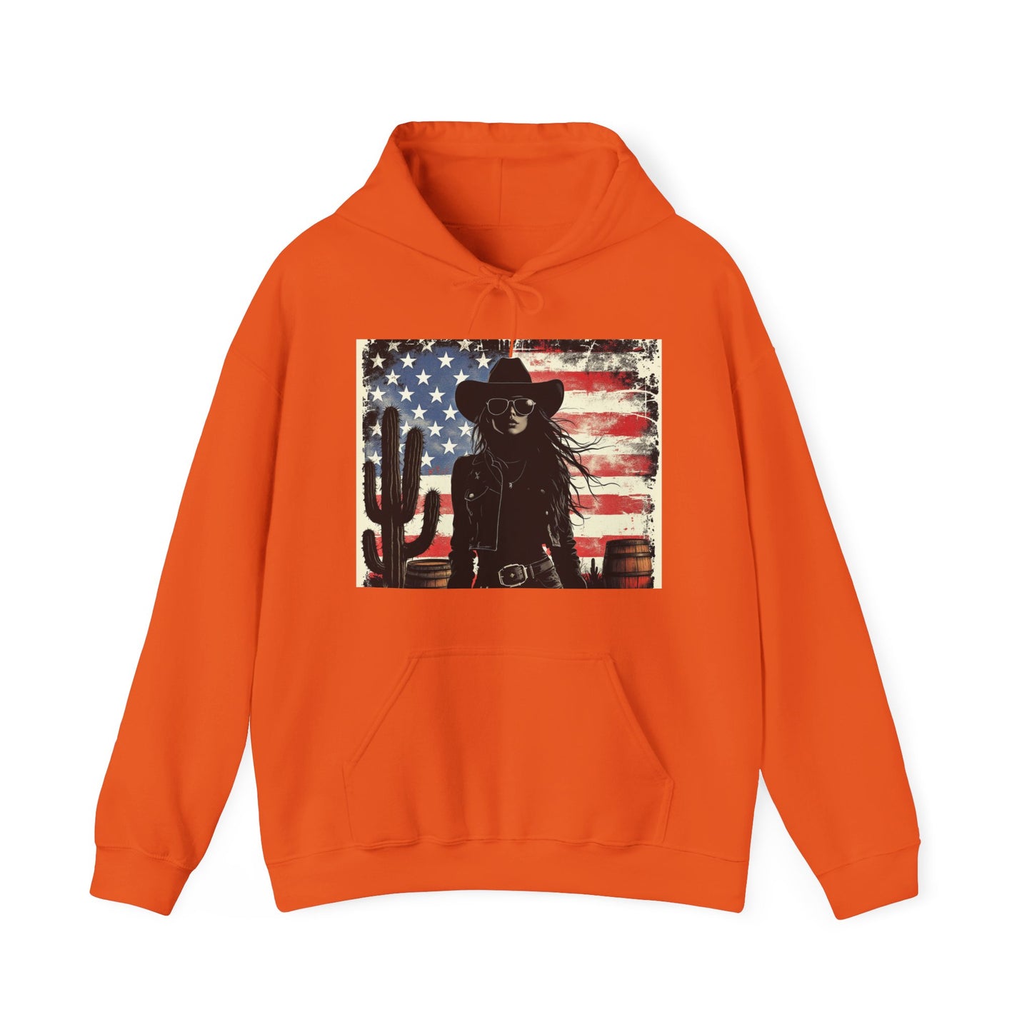 Vintage Western Style Hoodie with Cowboy Graphic
