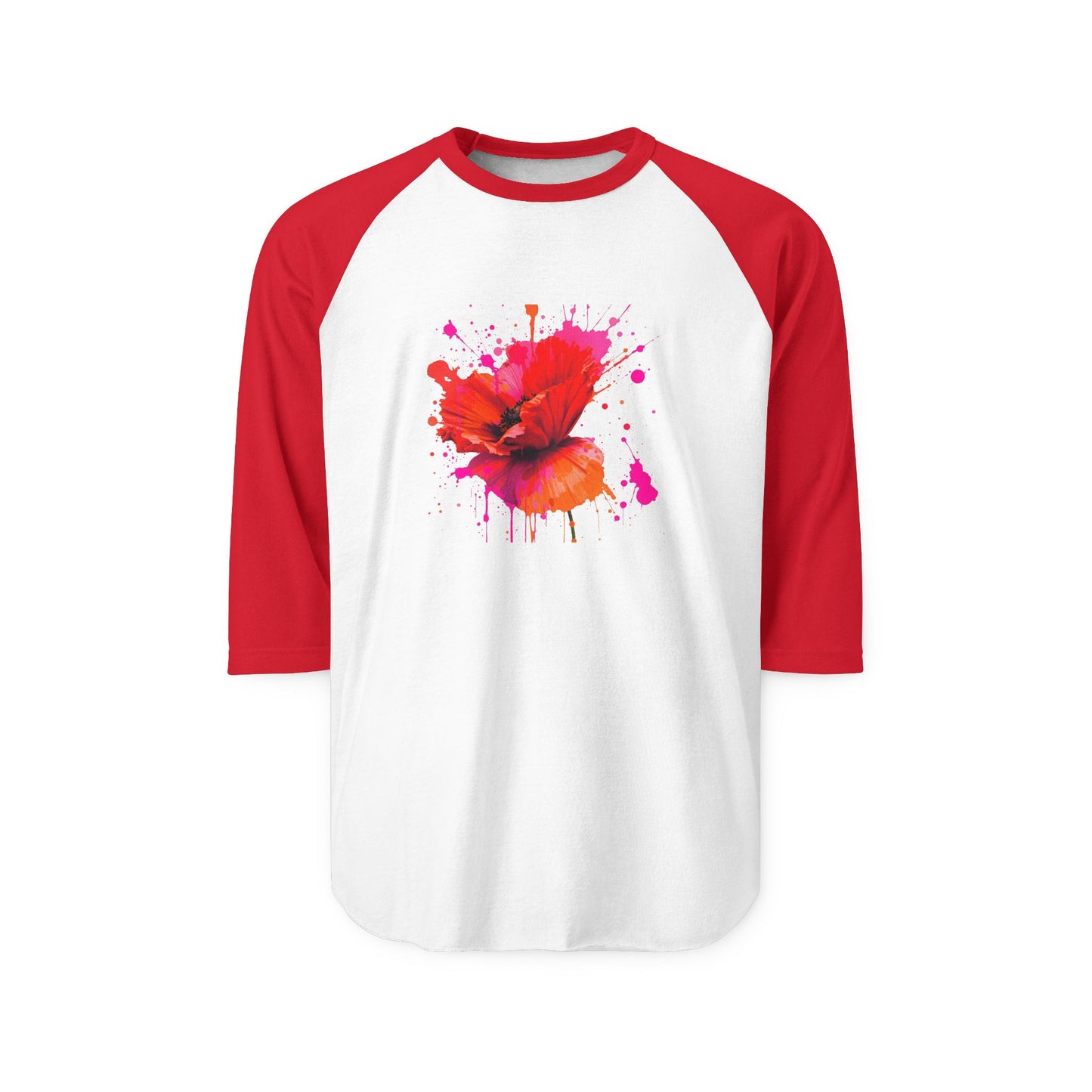 Vibrant Floral Raglan Shirt for Casual Style