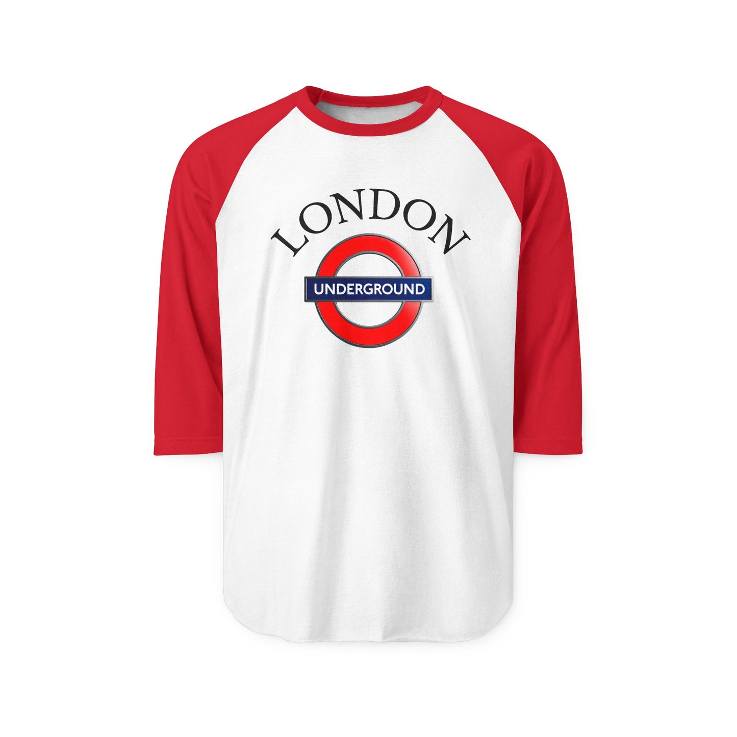 London Underground Unisex Raglan Shirt - Three-Quarter Sleeve Tee