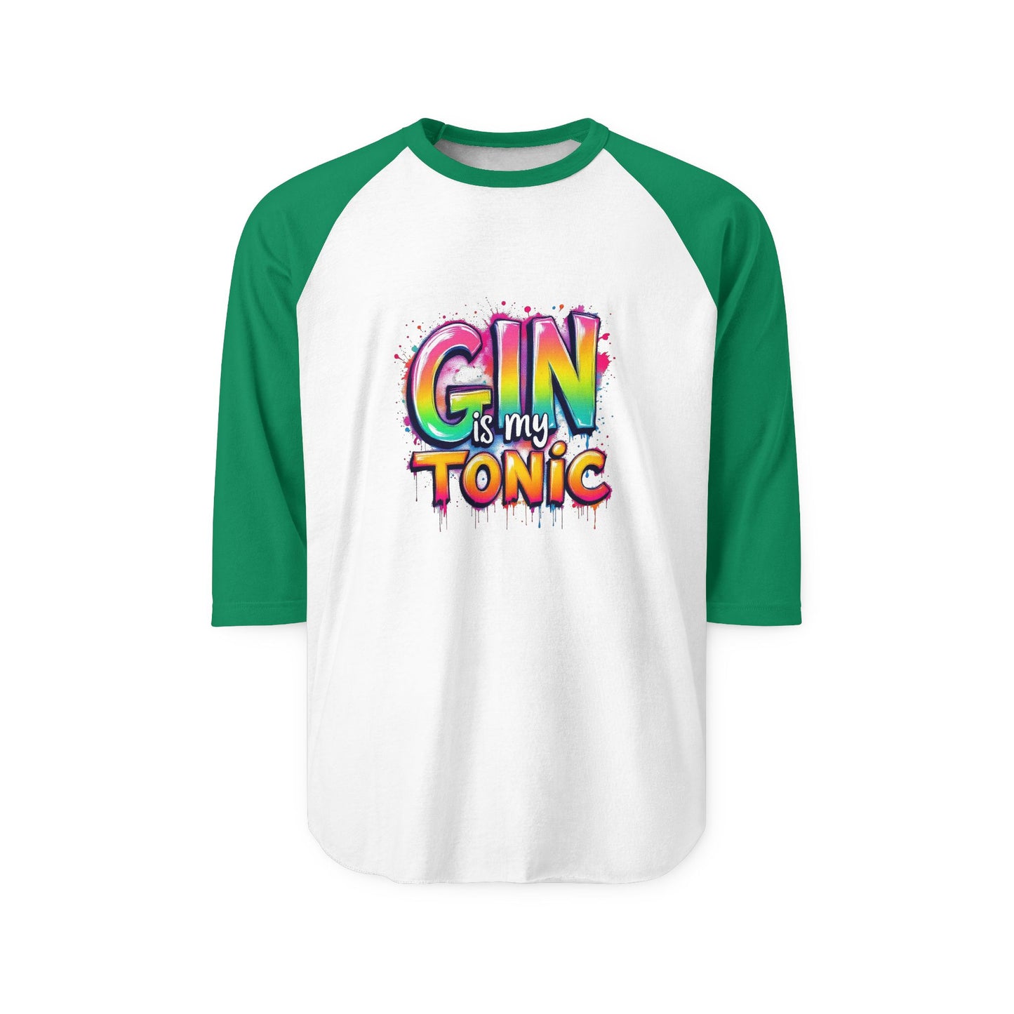 Colorful Paw Print Unisex Raglan Shirt - Animal Lover Tee