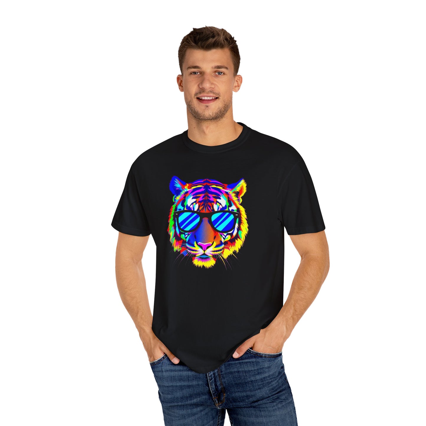 Vibrant Tiger Graphic T-Shirt - Unisex, Cool & Colorful Design