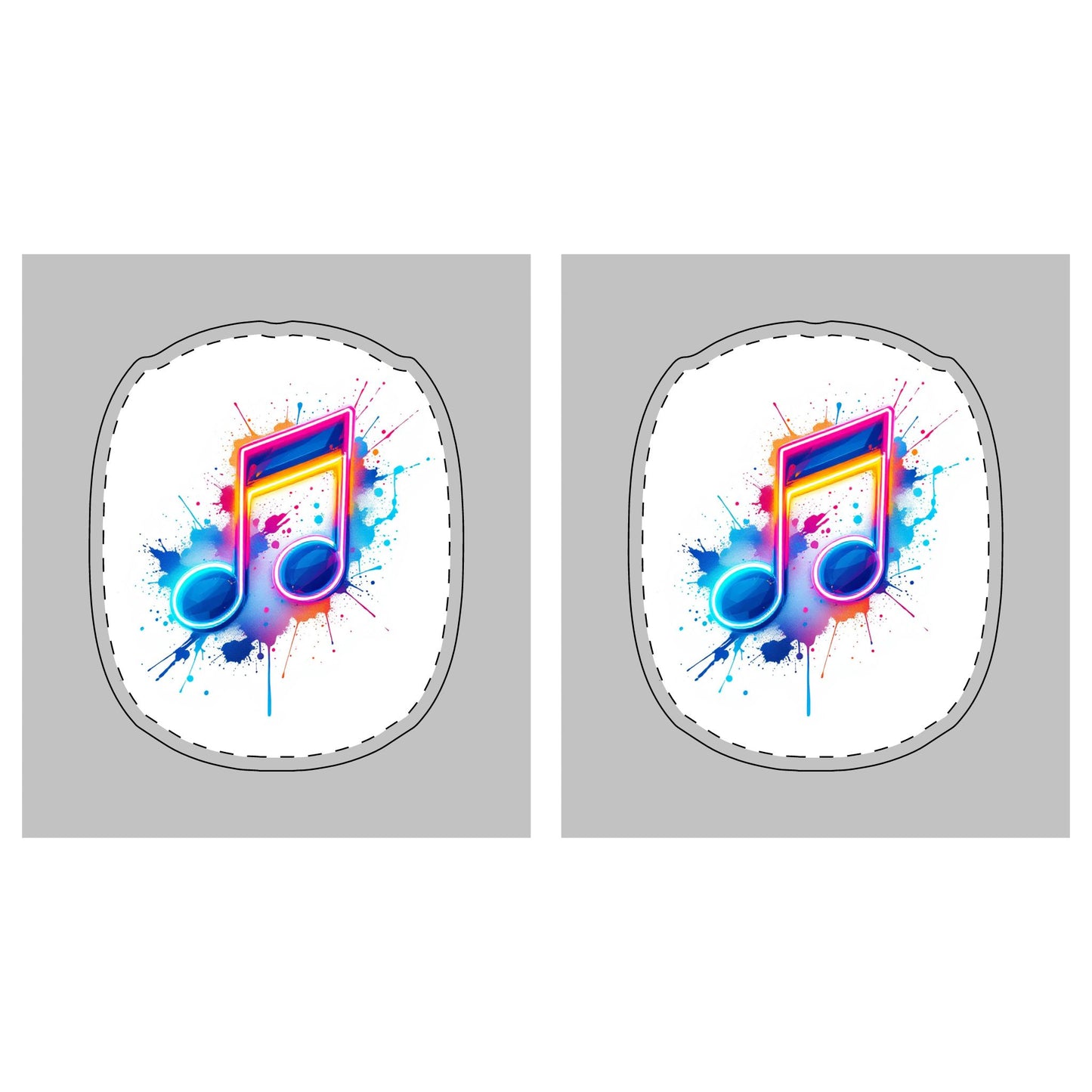 Vibrant Music Notes AirPod Max Cases - Colorful Protection for Music Lovers