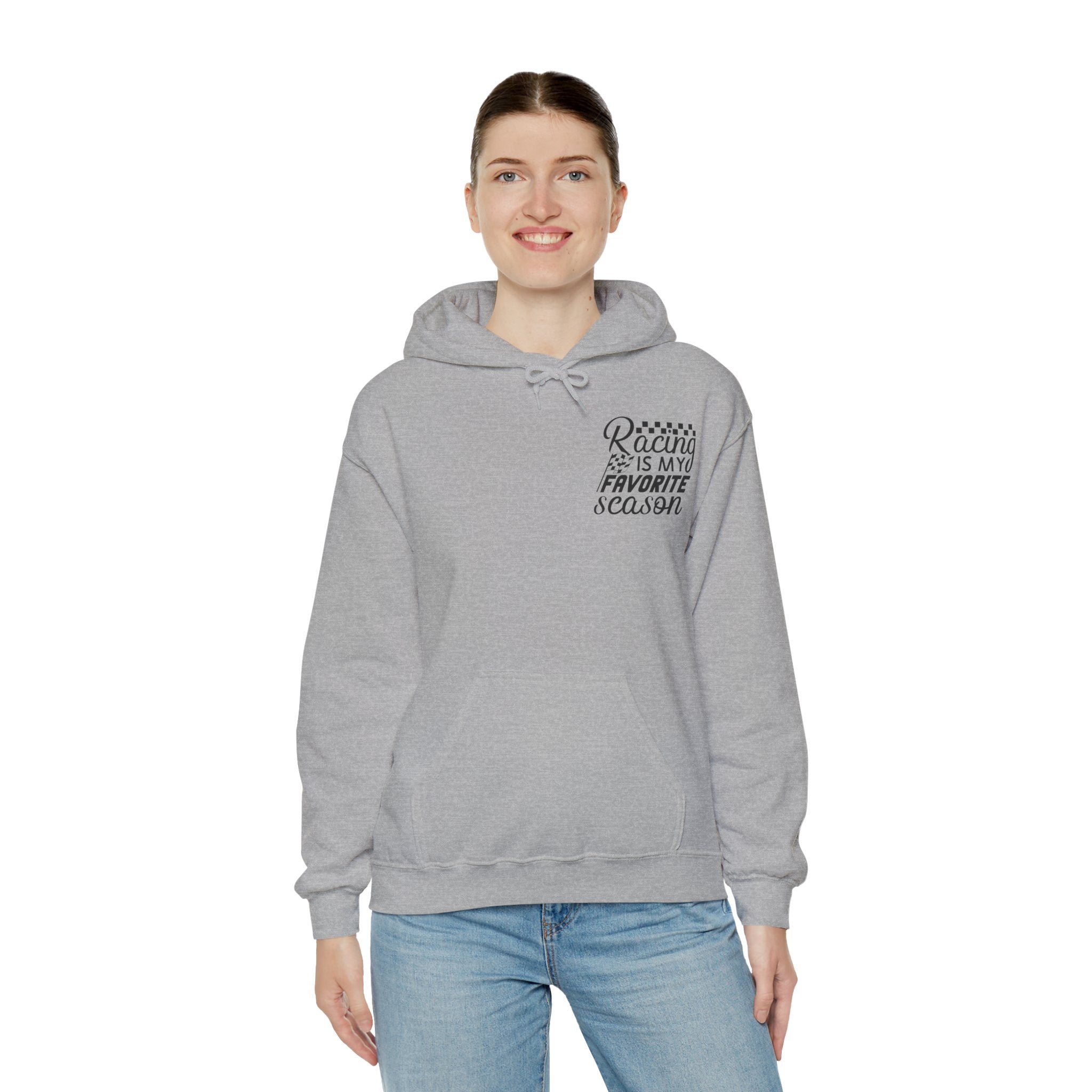 Racing-Themed Hooded Sweatshirt, Ideal for Race Fans, Comfortable, Casual Wear, Great Gift for Motorsports Enthusiasts, Unisex Design