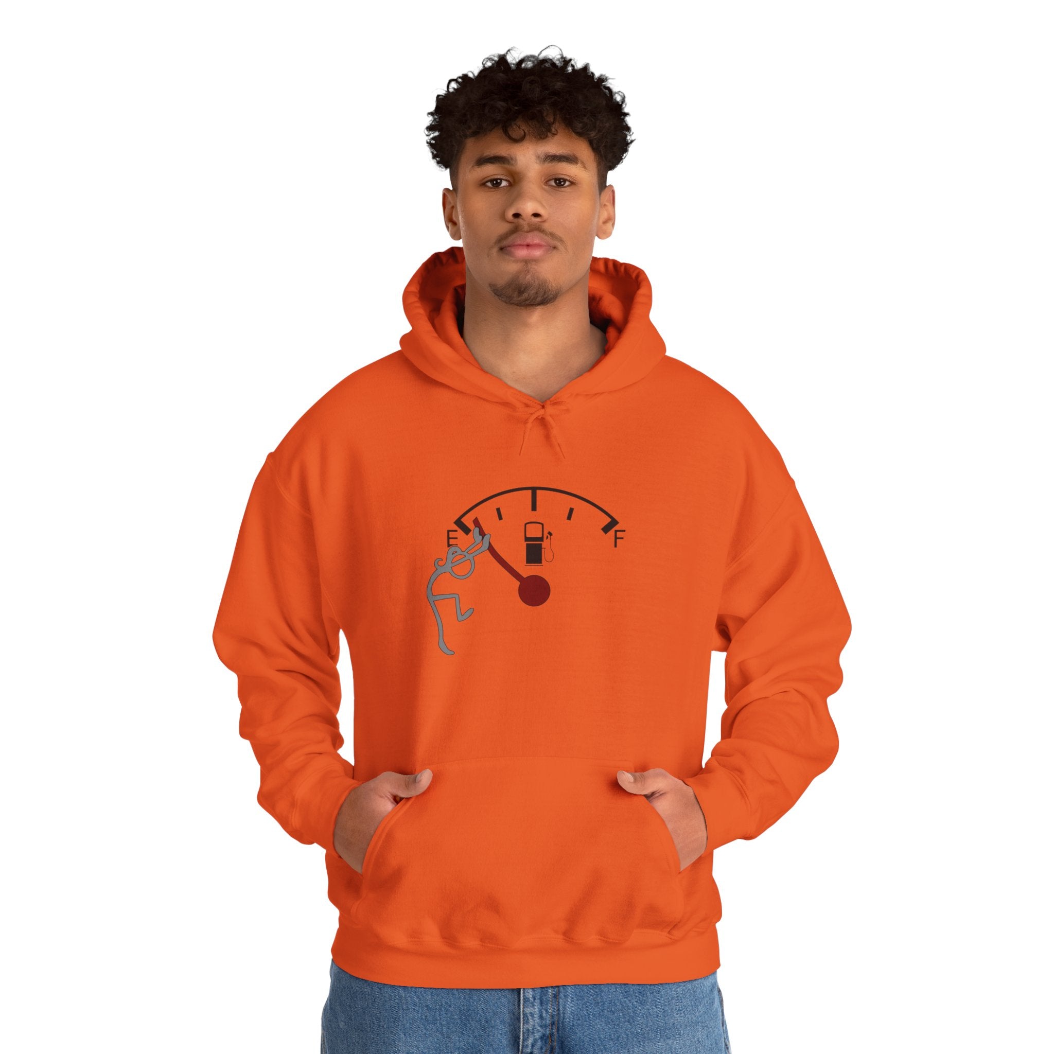 Fuel Gauge Graphic Hoodie, Unisex Sweatshirt for Gamers, Cozy Gift for Tech Lovers, Perfect for Casual Wear, Comfy Everyday Hoodie