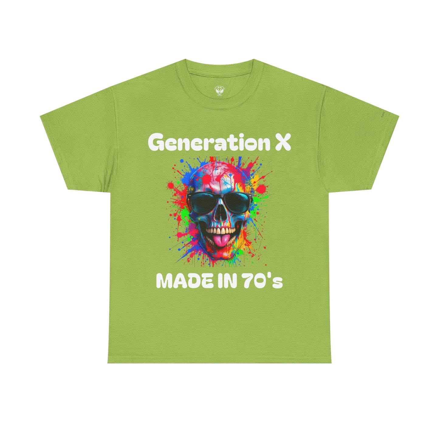 Vibrant Skull Graphic Unisex Heavy Cotton Tee