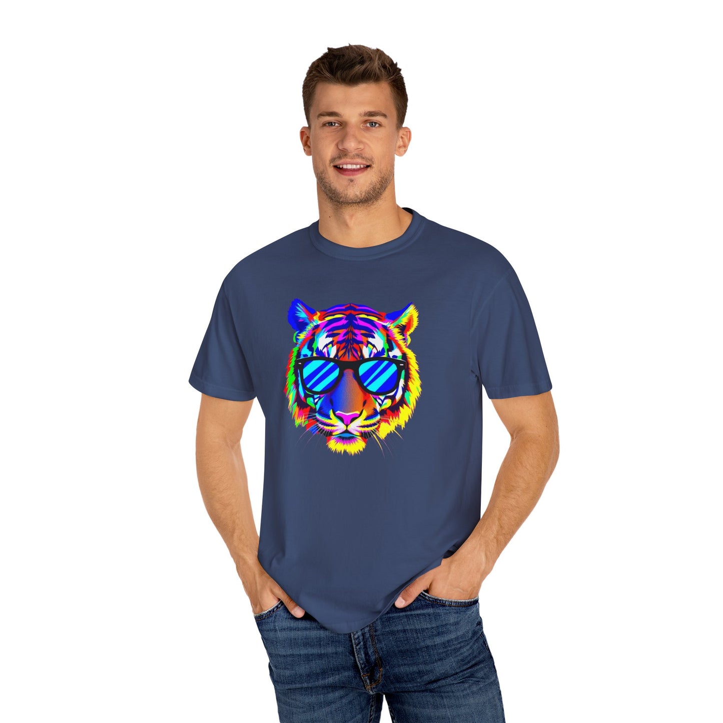 Vibrant Tiger Graphic T-Shirt - Unisex, Cool & Colorful Design