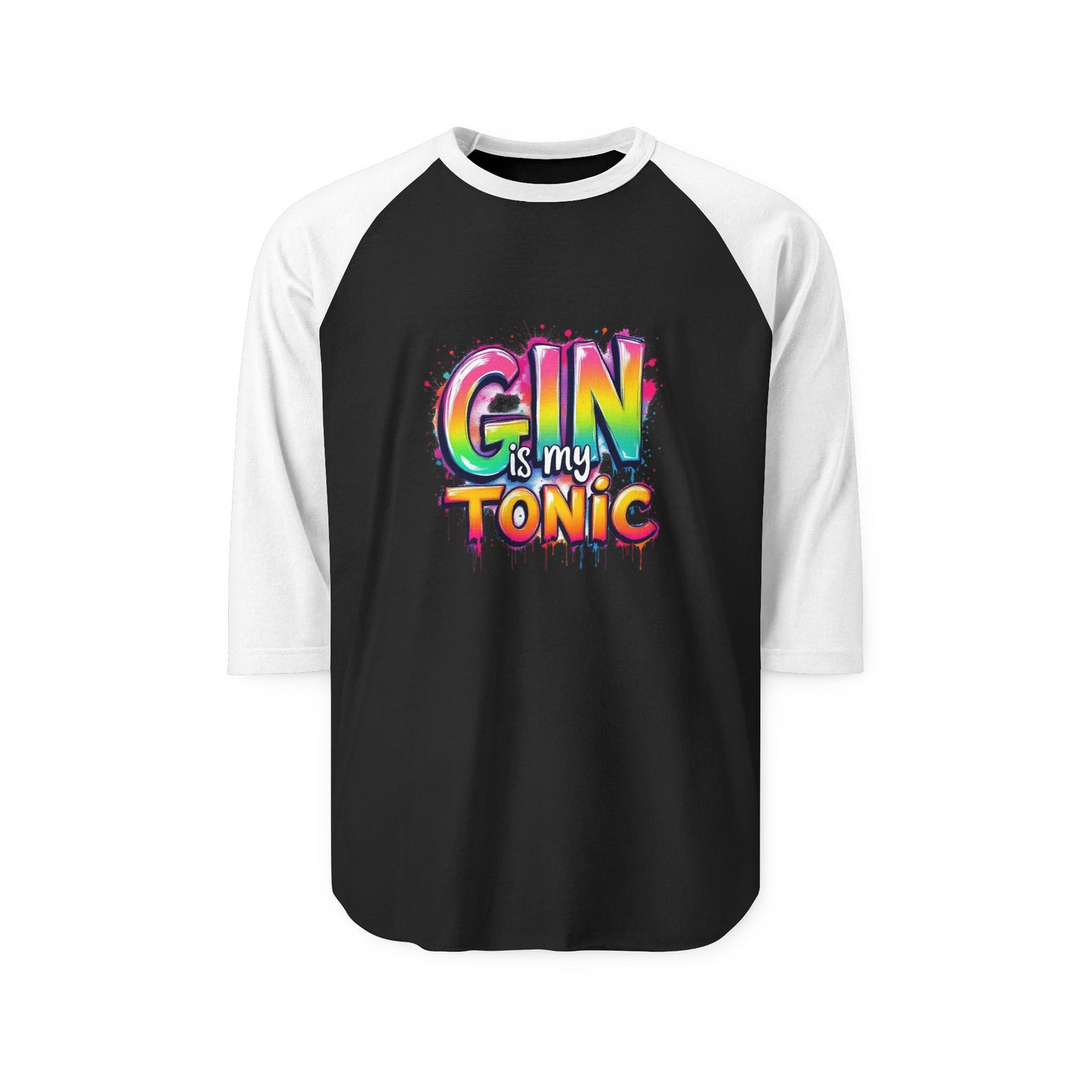 Colorful Paw Print Unisex Raglan Shirt - Animal Lover Tee