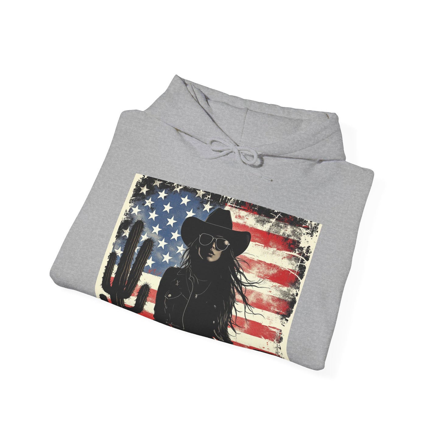 Vintage Western Style Hoodie with Cowboy Graphic