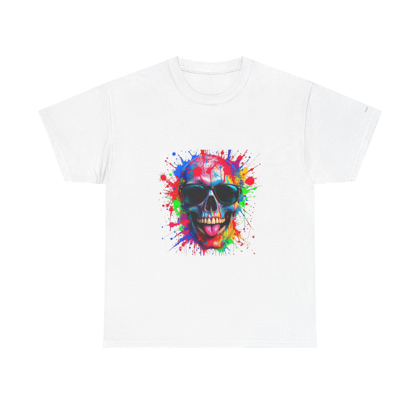 Vibrant Skull Graphic Unisex Heavy Cotton Tee
