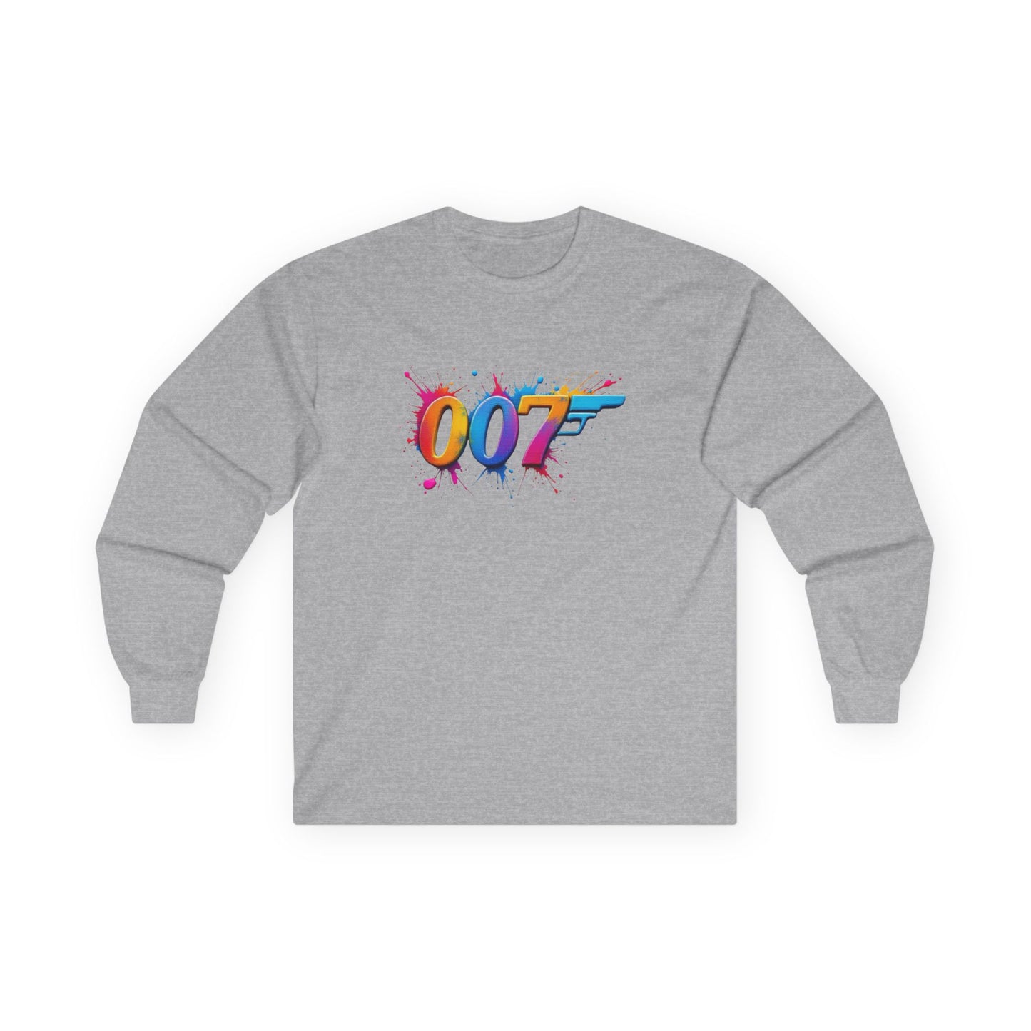 Colorful 007 Long Sleeve Tee - Stylish Unisex Cotton Shirt for Fans