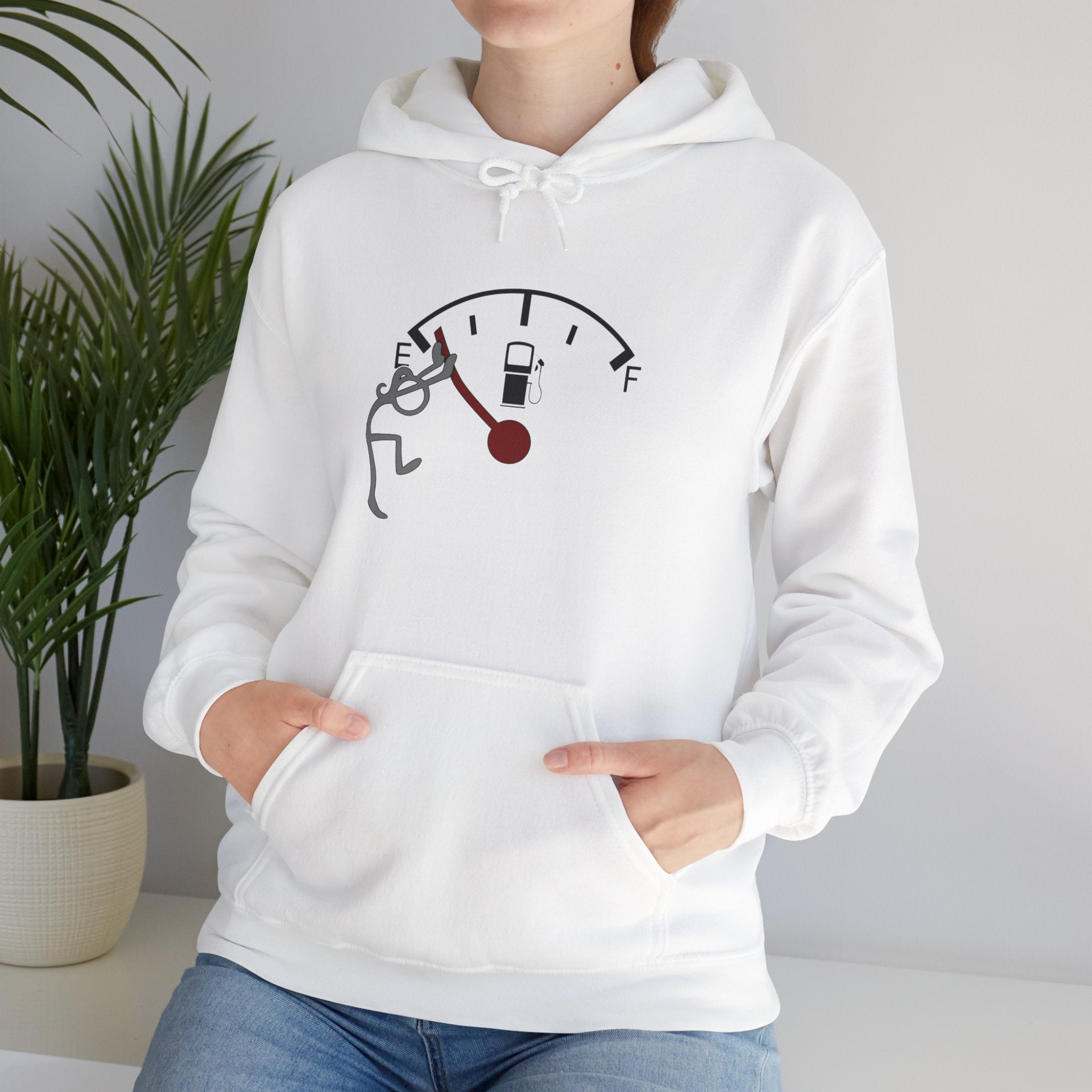 Fuel Gauge Graphic Hoodie, Unisex Sweatshirt for Gamers, Cozy Gift for Tech Lovers, Perfect for Casual Wear, Comfy Everyday Hoodie
