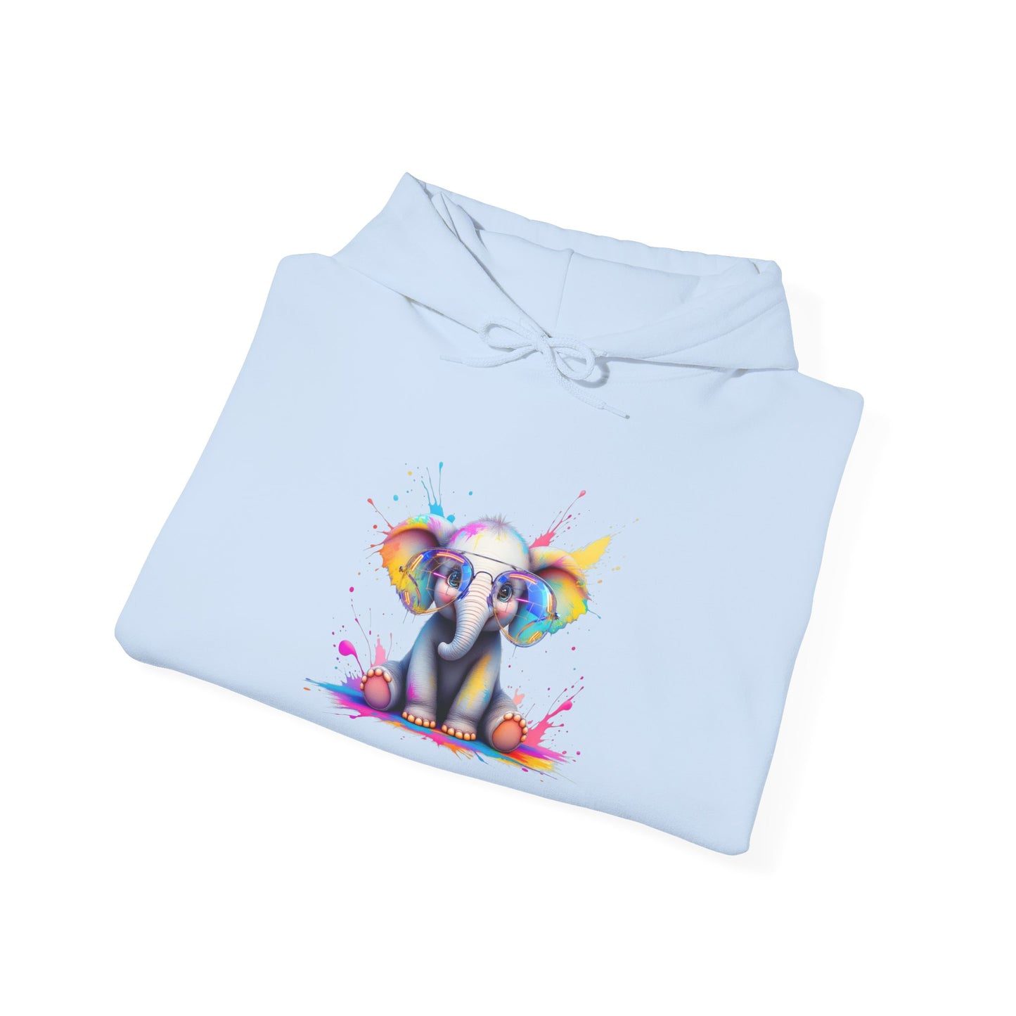 Colorful Elephant Design Unisex Heavy Blend™ Hooded Sweatshirt - Never Forget