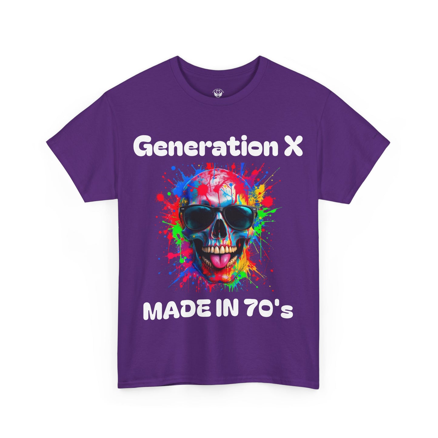Vibrant Skull Graphic Unisex Heavy Cotton Tee