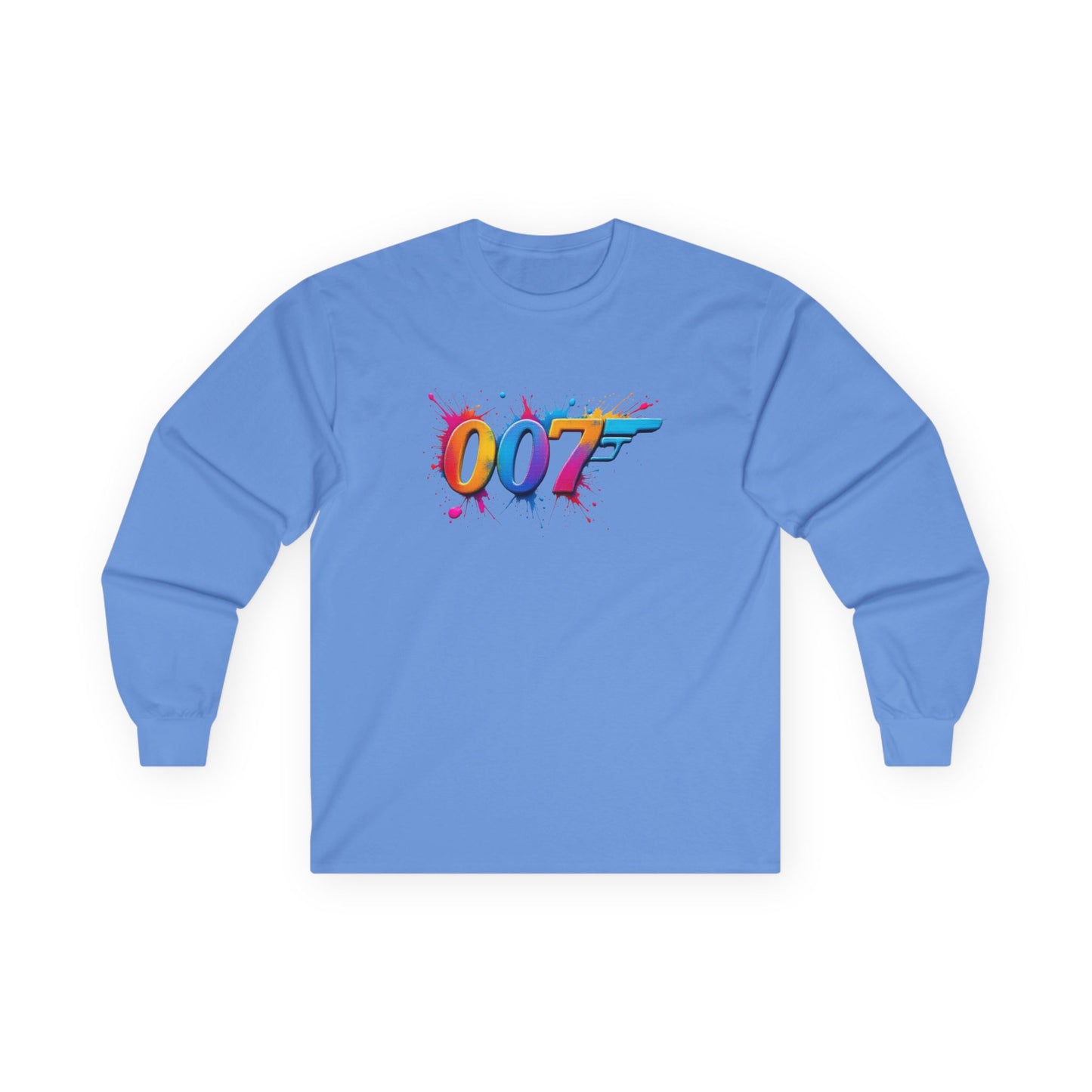 Colorful 007 Long Sleeve Tee - Stylish Unisex Cotton Shirt for Fans