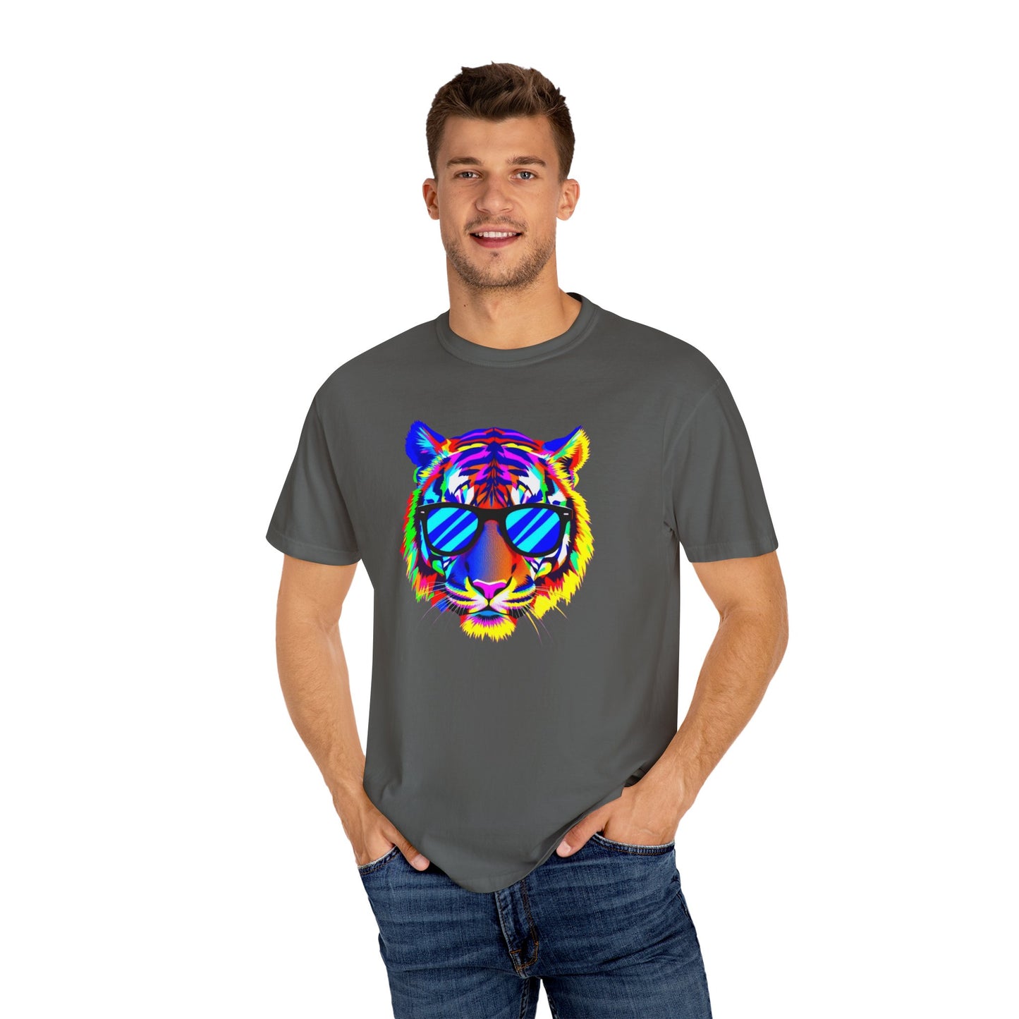 Vibrant Tiger Graphic T-Shirt - Unisex, Cool & Colorful Design