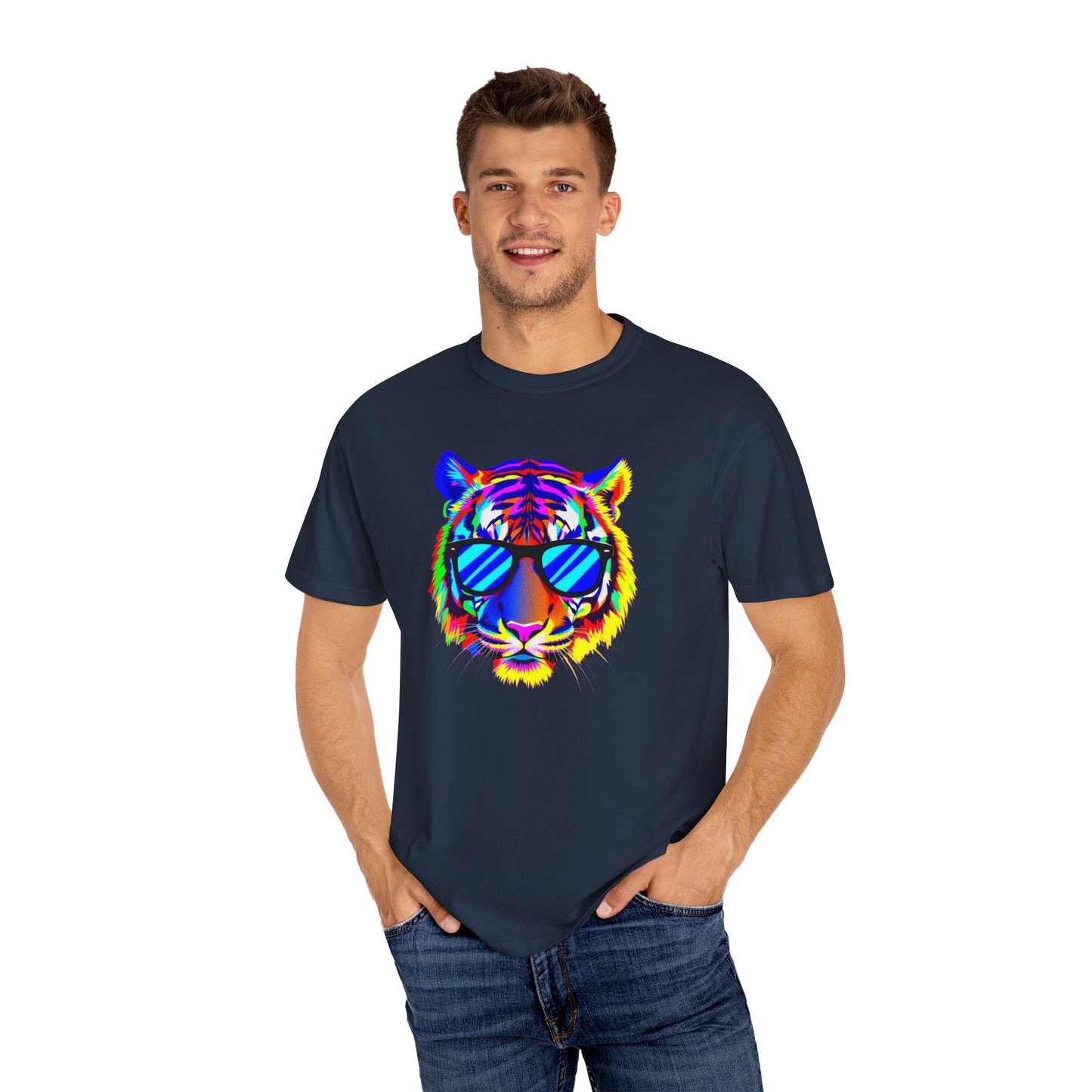 Vibrant Tiger Graphic T-Shirt - Unisex, Cool & Colorful Design