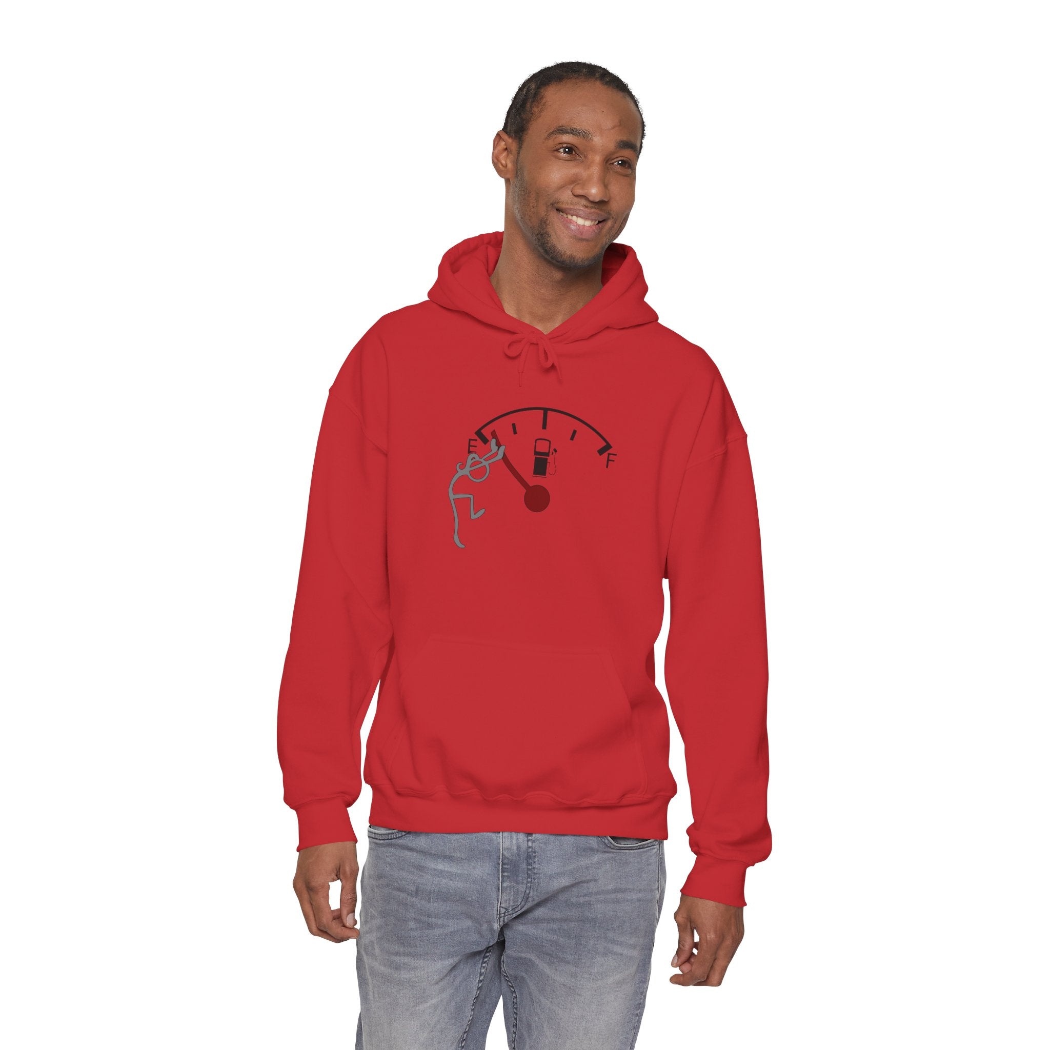 Fuel Gauge Graphic Hoodie, Unisex Sweatshirt for Gamers, Cozy Gift for Tech Lovers, Perfect for Casual Wear, Comfy Everyday Hoodie