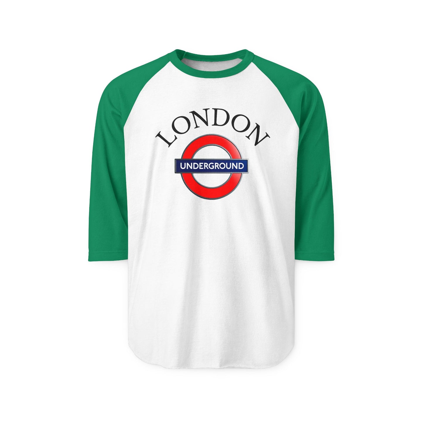 London Underground Unisex Raglan Shirt - Three-Quarter Sleeve Tee