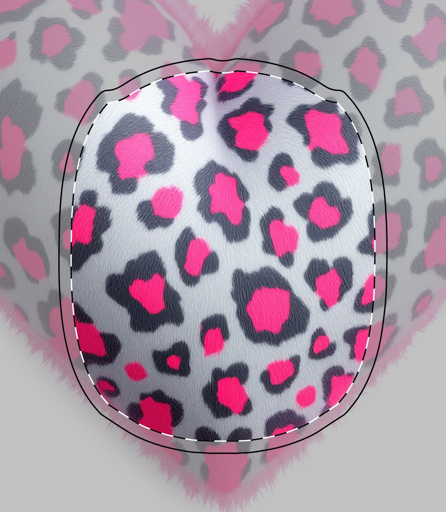 Stylish Leopard Print AirPod Max Case - Pink and Gray Cheetah Design