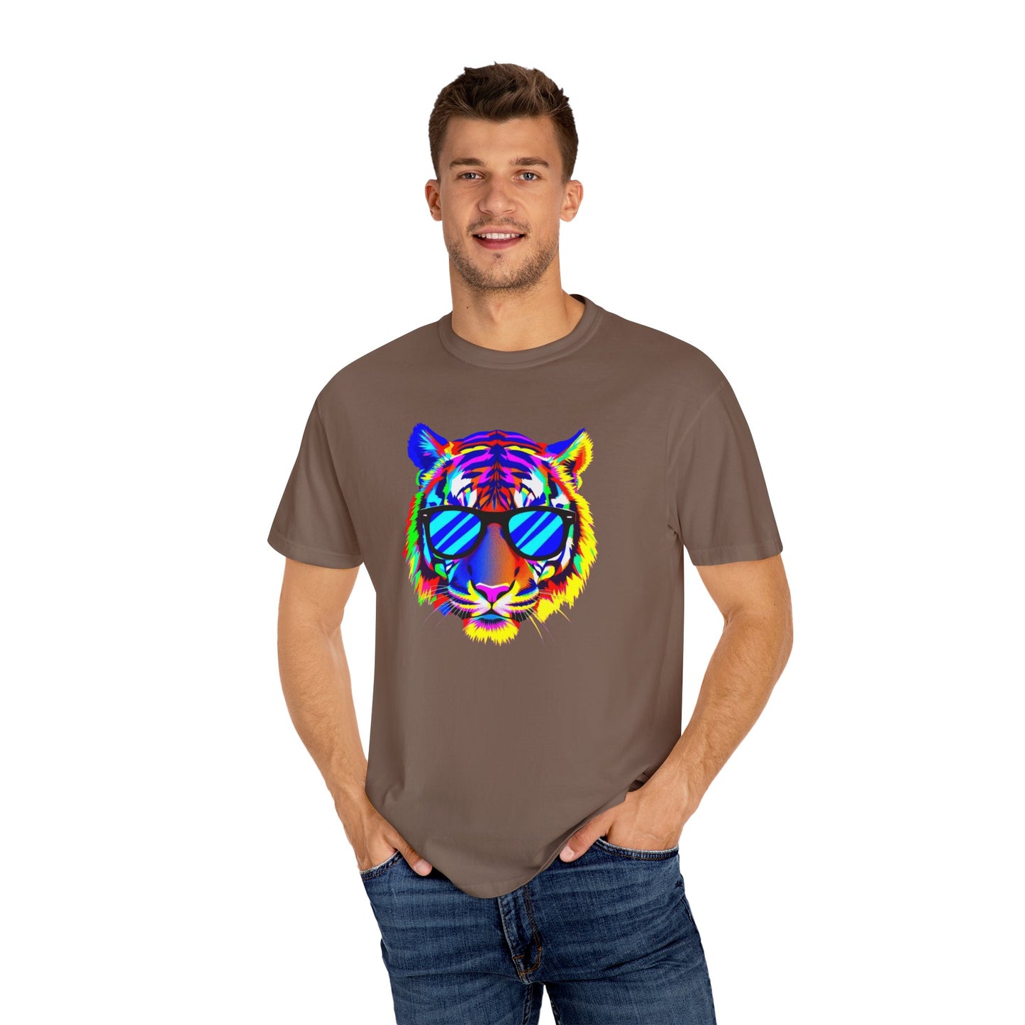 Vibrant Tiger Graphic T-Shirt - Unisex, Cool & Colorful Design