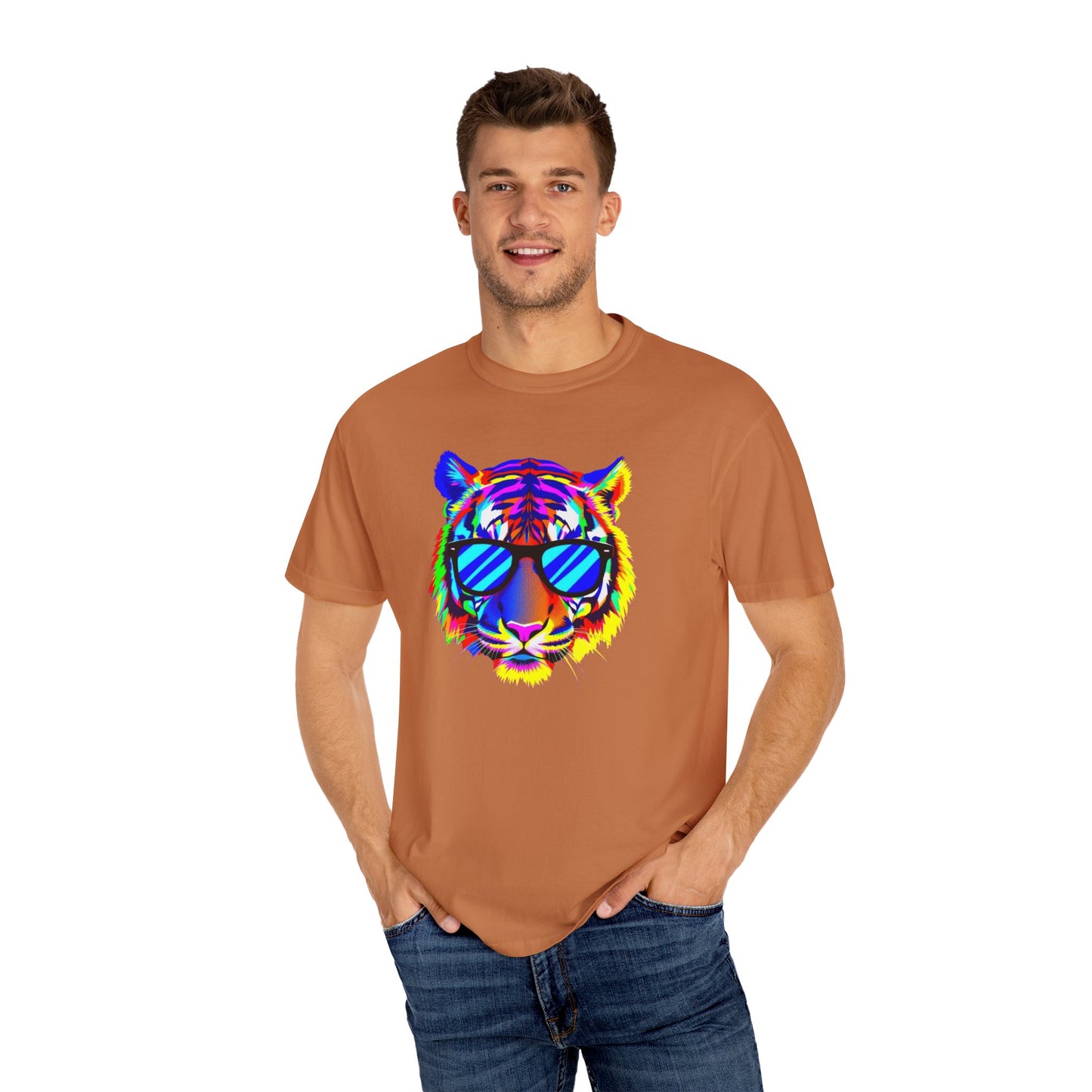 Vibrant Tiger Graphic T-Shirt - Unisex, Cool & Colorful Design