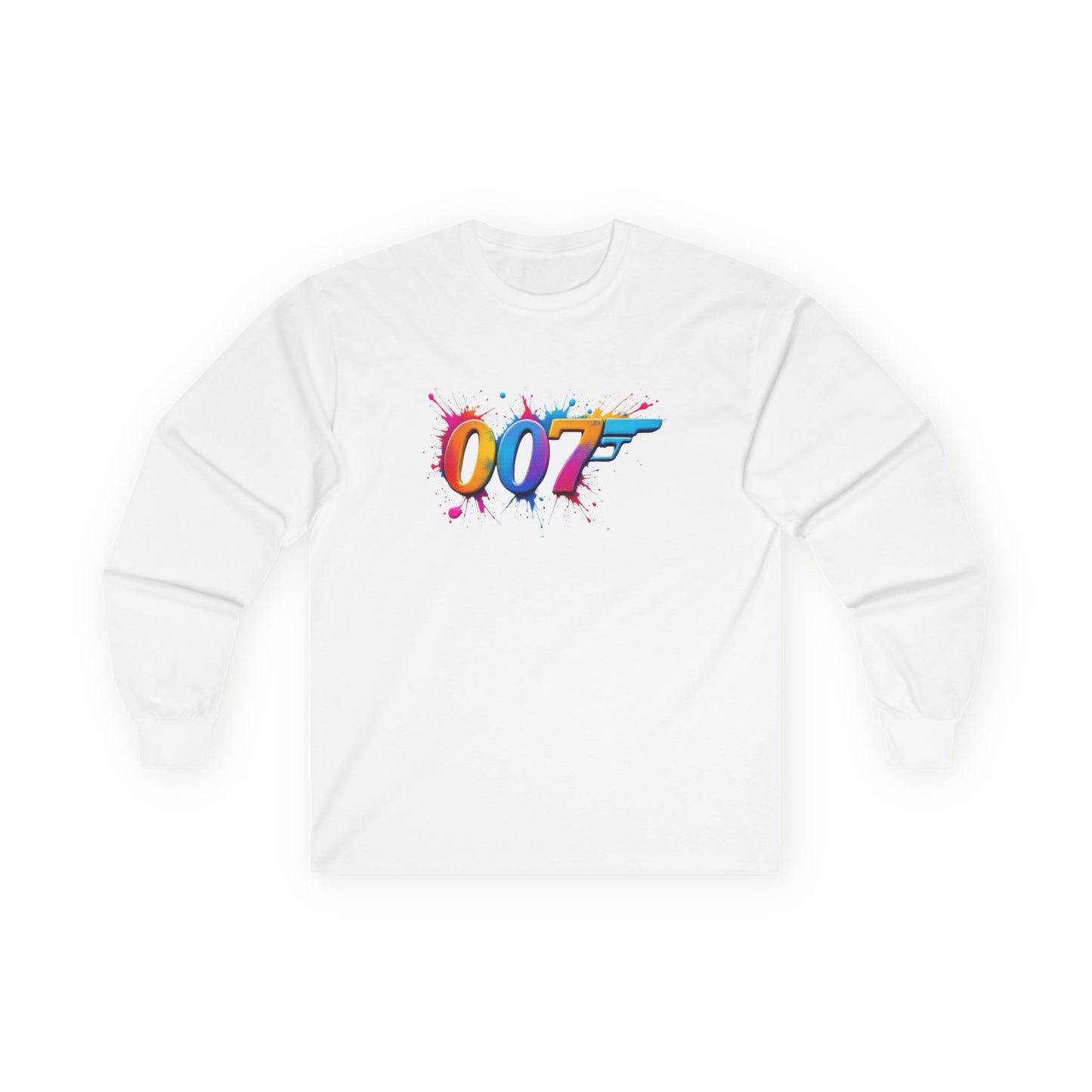 Colorful 007 Long Sleeve Tee - Stylish Unisex Cotton Shirt for Fans