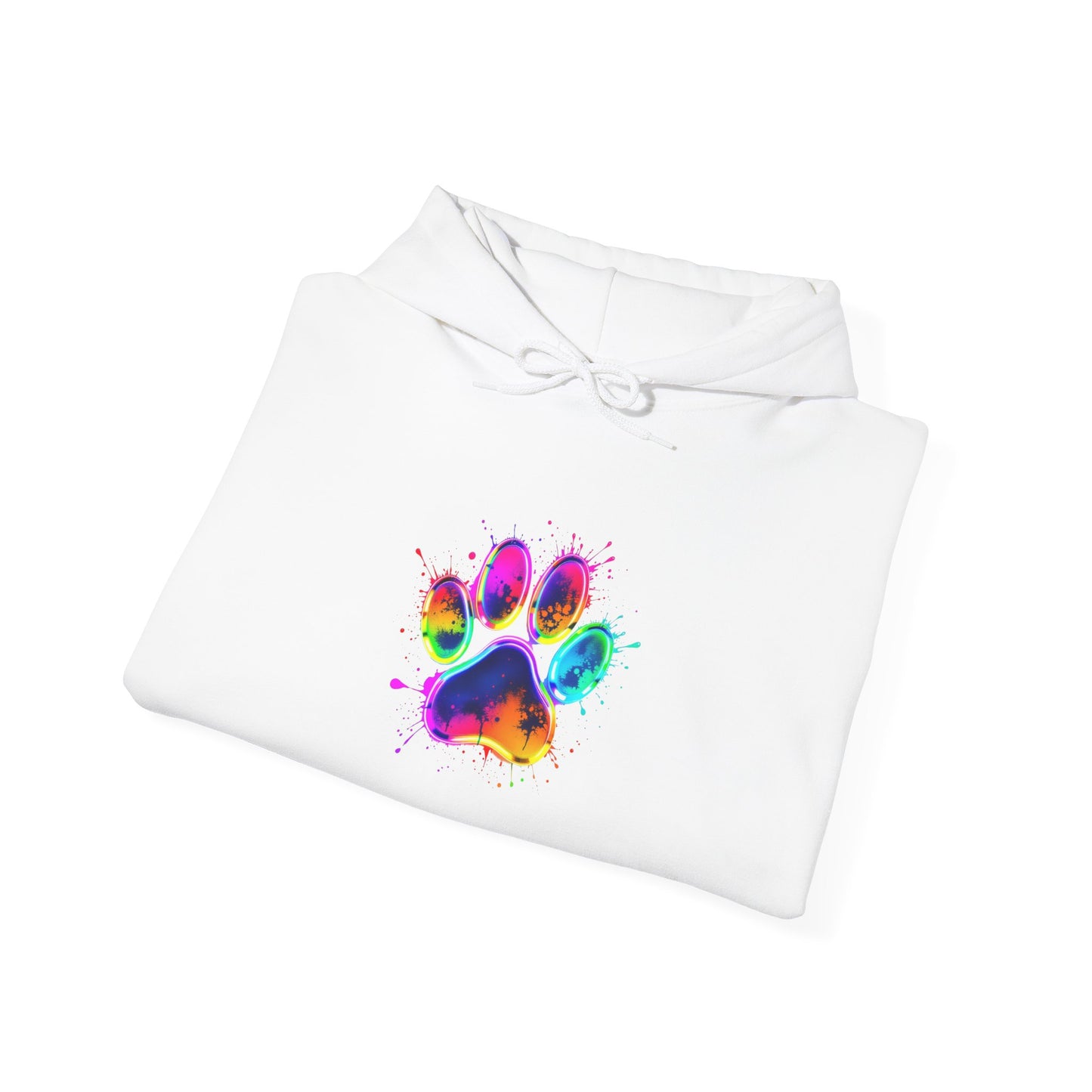Colourful Paw Print Hoodie for Animal Lovers