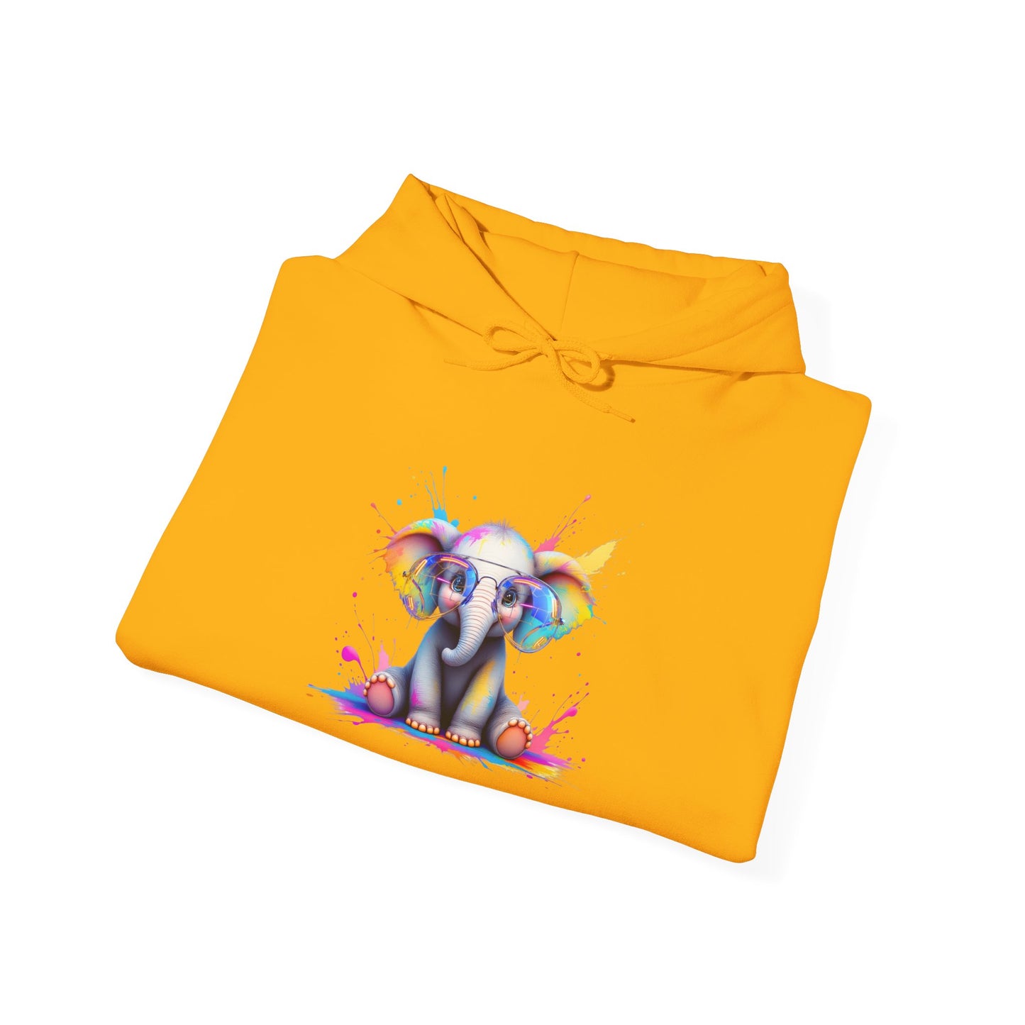 Colorful Elephant Design Unisex Heavy Blend™ Hooded Sweatshirt - Never Forget