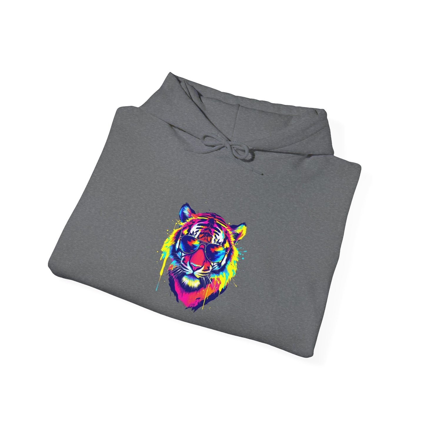 Vibrant Tiger Graphic Hoodie - Unisex Heavy Blend™ with 'STEALTH MODE' Design