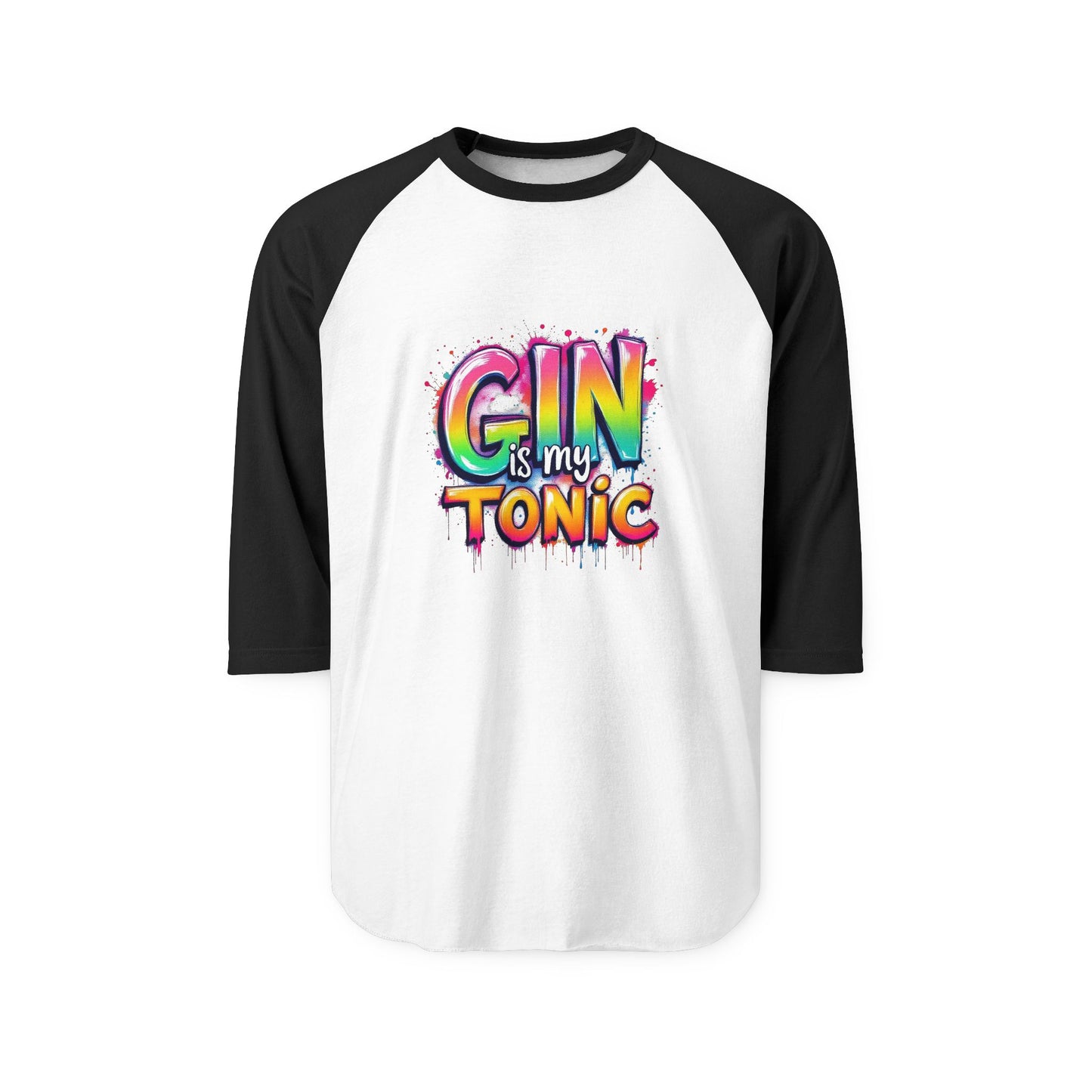 Colorful Paw Print Unisex Raglan Shirt - Animal Lover Tee