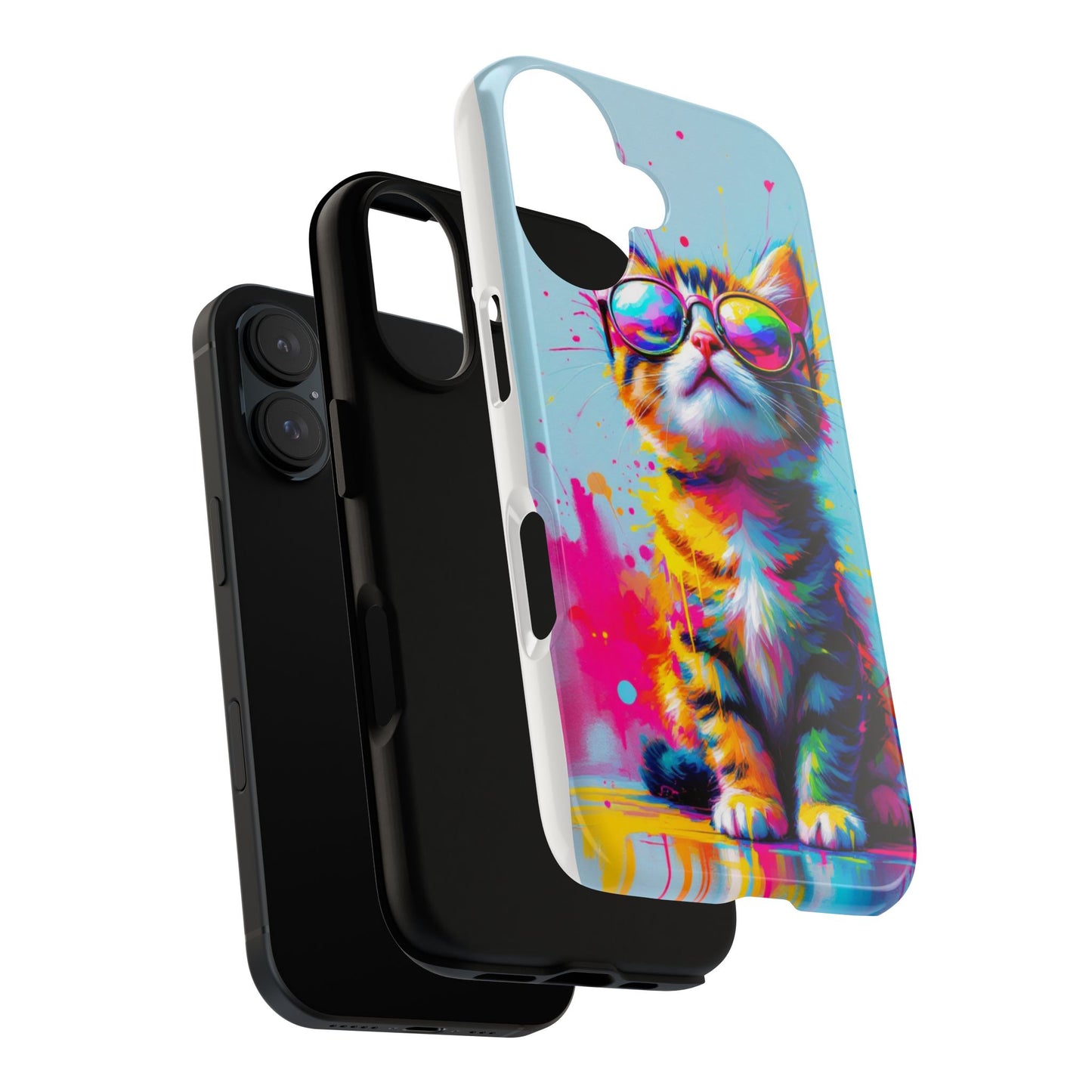 Colorful Cat Phone Case - Tough Cases for Cat Lovers