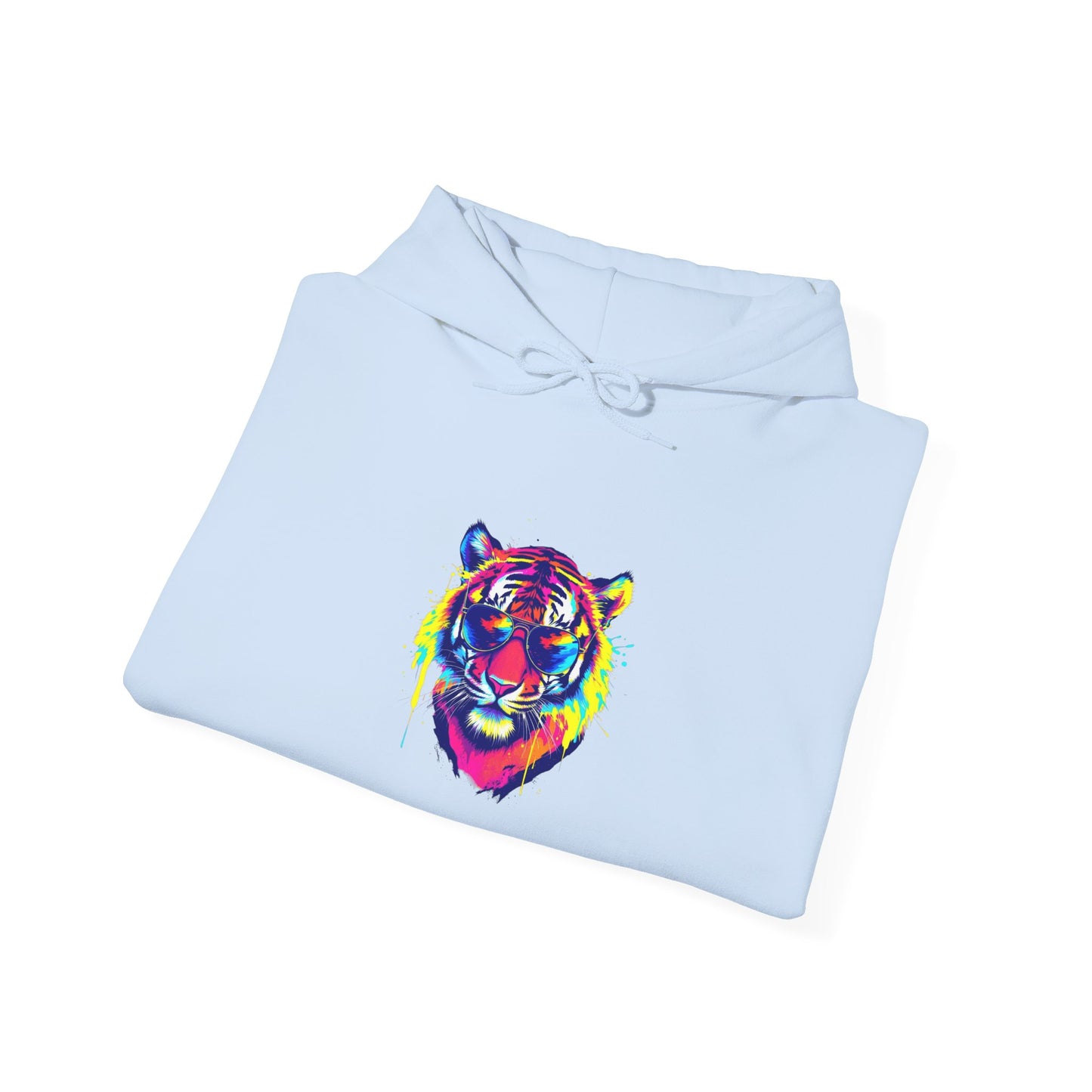 Vibrant Tiger Graphic Hoodie - Unisex Heavy Blend™ with 'STEALTH MODE' Design
